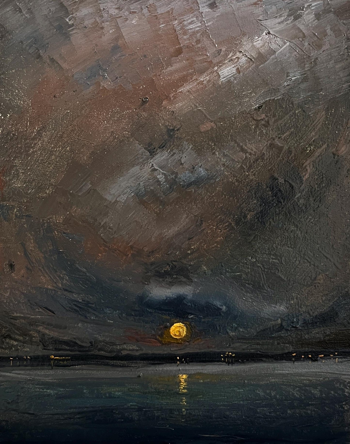 Promenade - Calming landscape Original oil painting on canvas