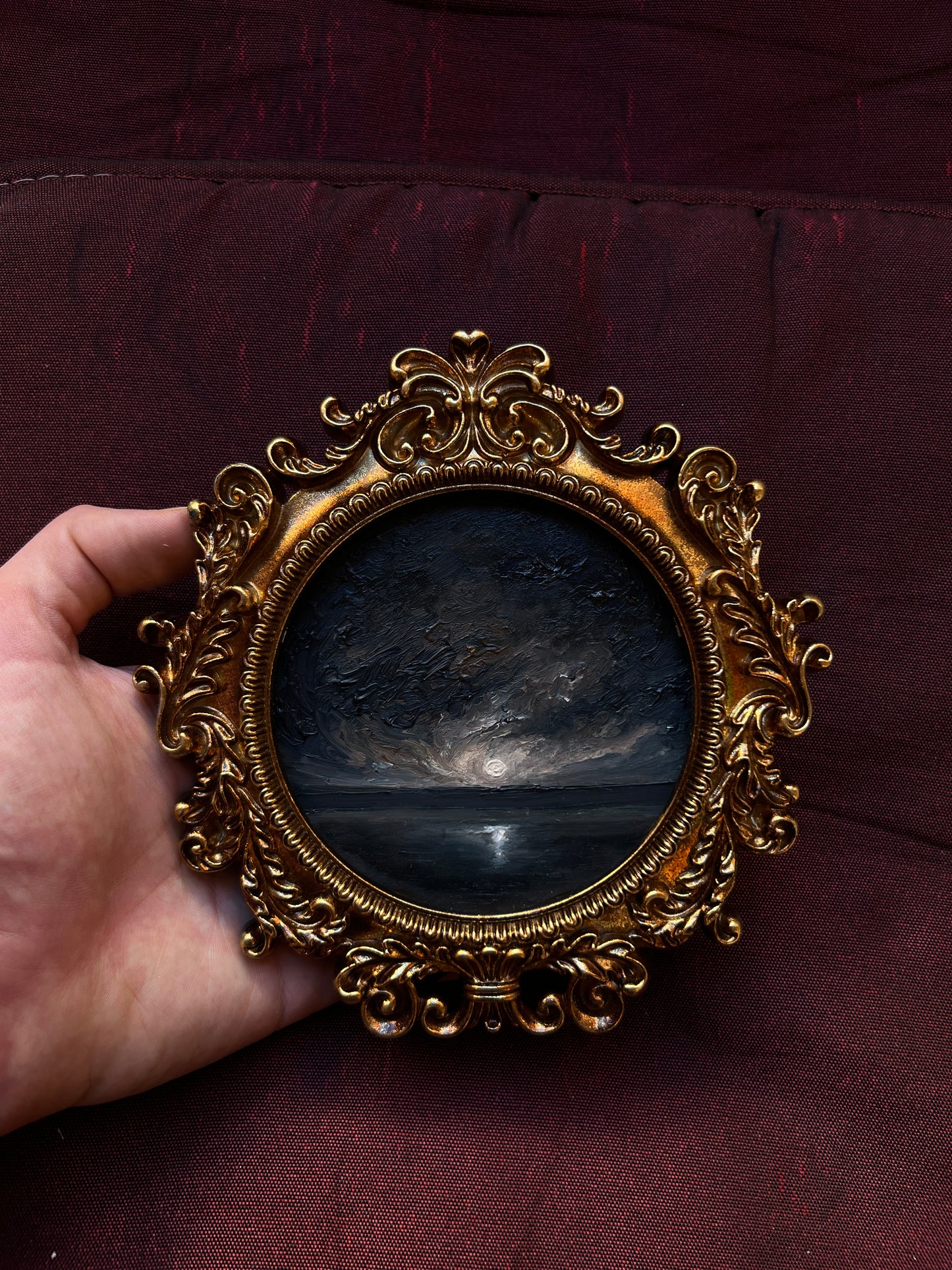 Eyes of the night - Framed Original Painting | Can be hung on the wall