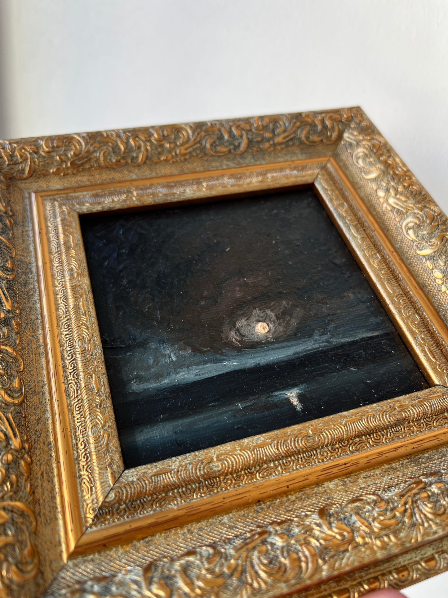 The mortification of the night - Framed Original Painting | Can be hung on the wall