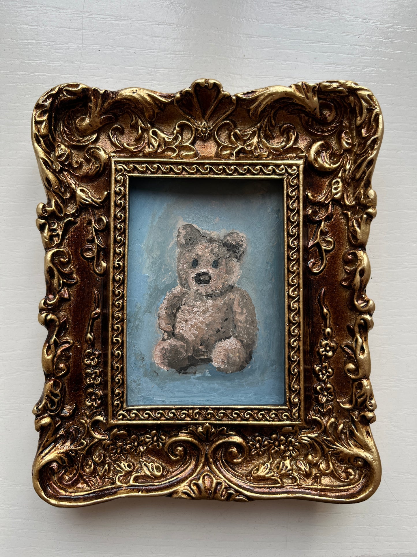 Teddy Bear - Framed Original Painting