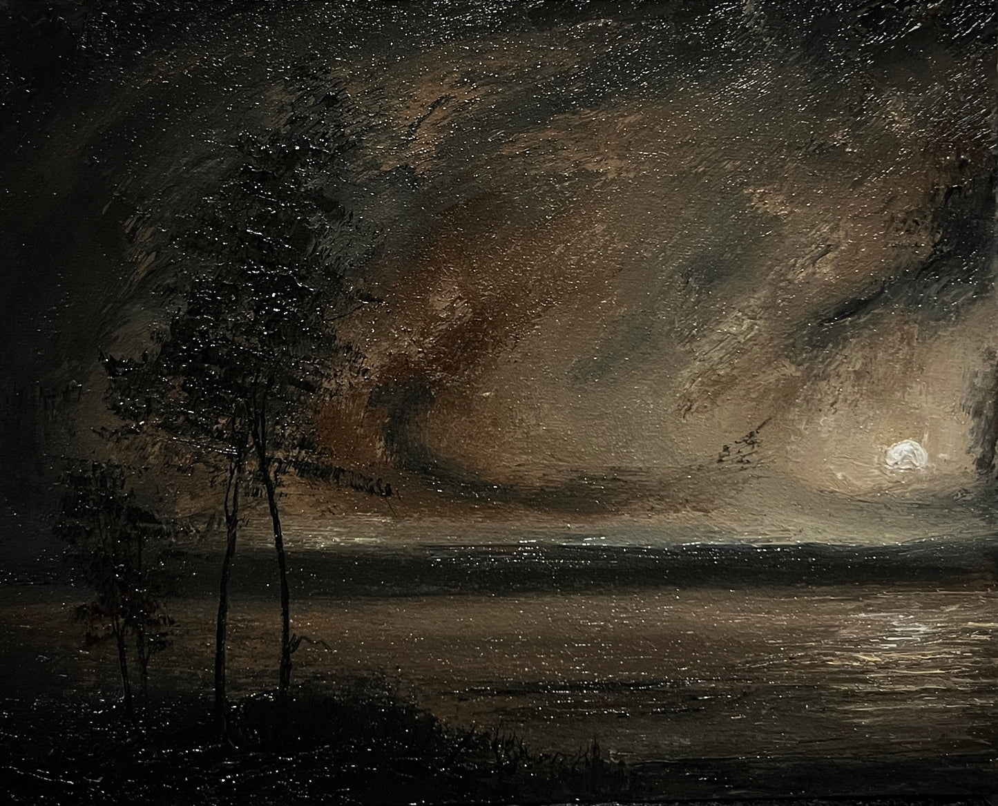 Twilight Reverie – Original Gothic Oil Painting 24x30 cm (9.4×12 in)
