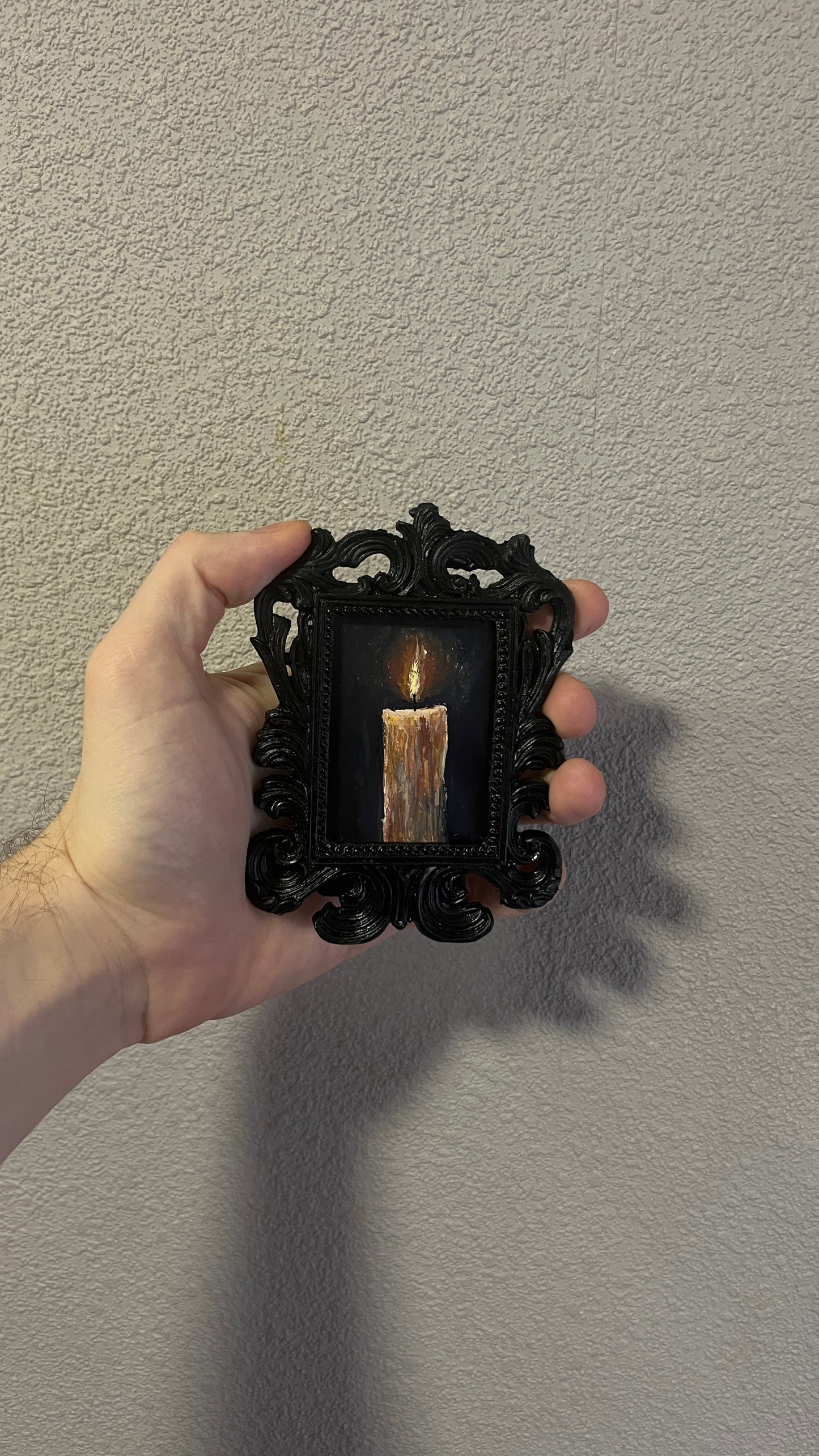 Gothic Candle - Framed Original Painting