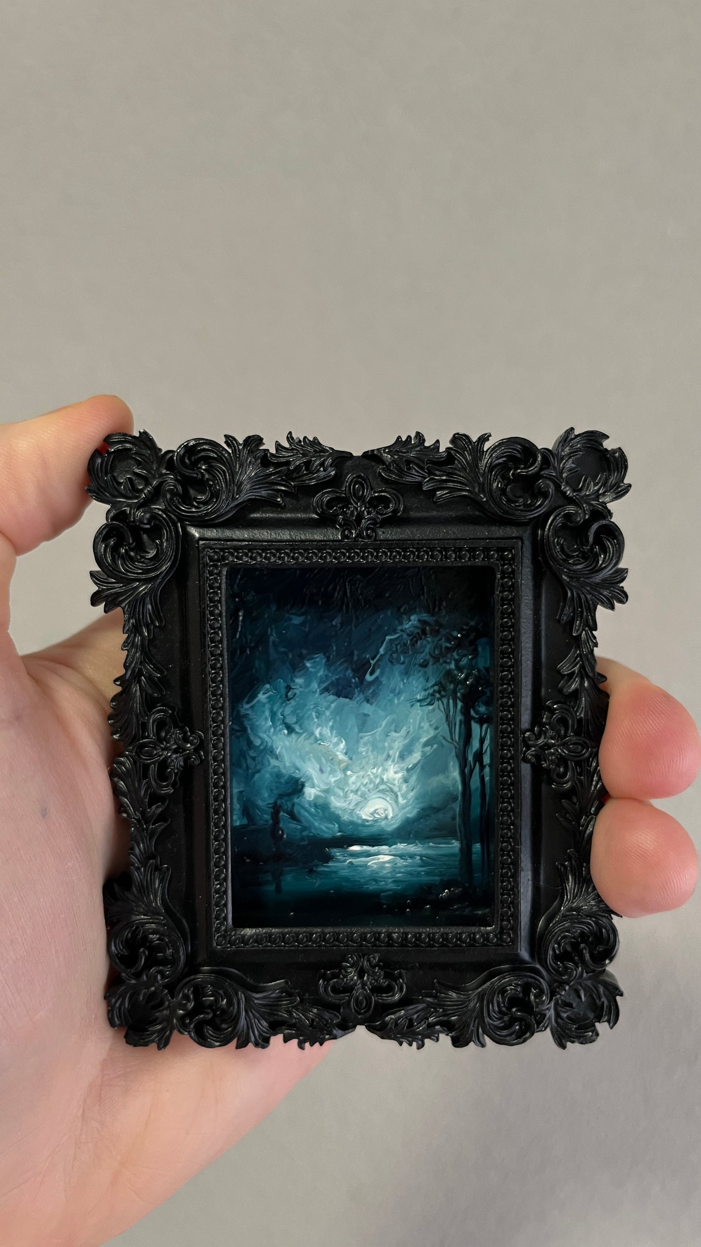 Moonlit Expanse - Original Framed Painting