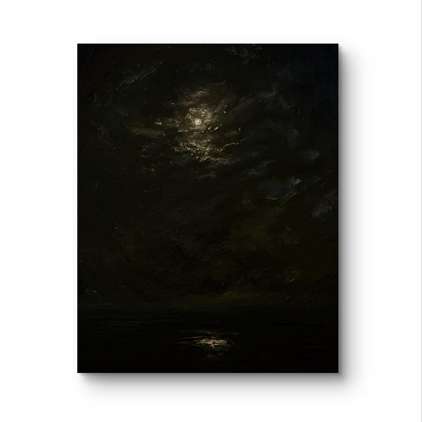 Dark Nocturne - Original Oil Painting Landscape 9,4x12 inch