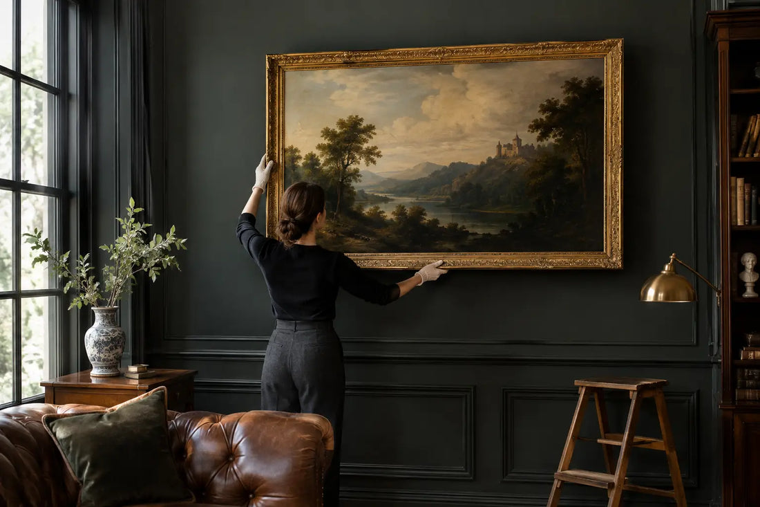 How to Hang Large Paintings Without Guesswork
