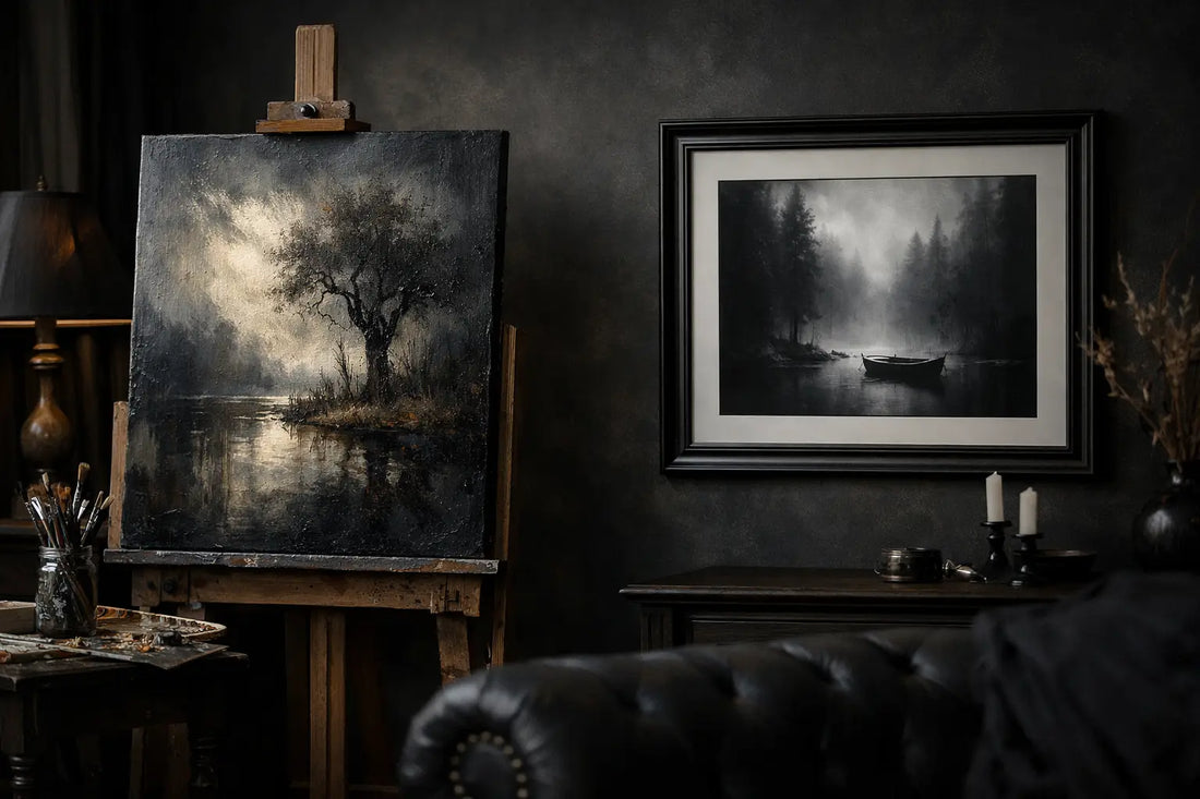 Originals Versus Prints for a Moody Home