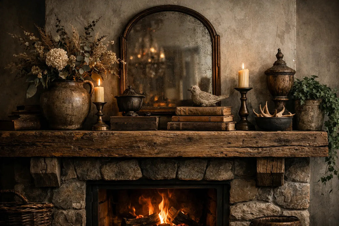 Rustic Fireplace Mantel Decor That Feels Collected