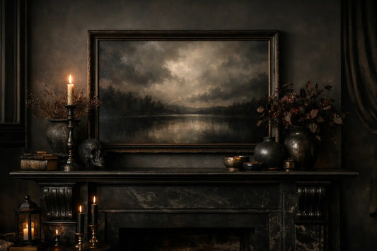 How to Style Mantel Artwork for a Moody Home