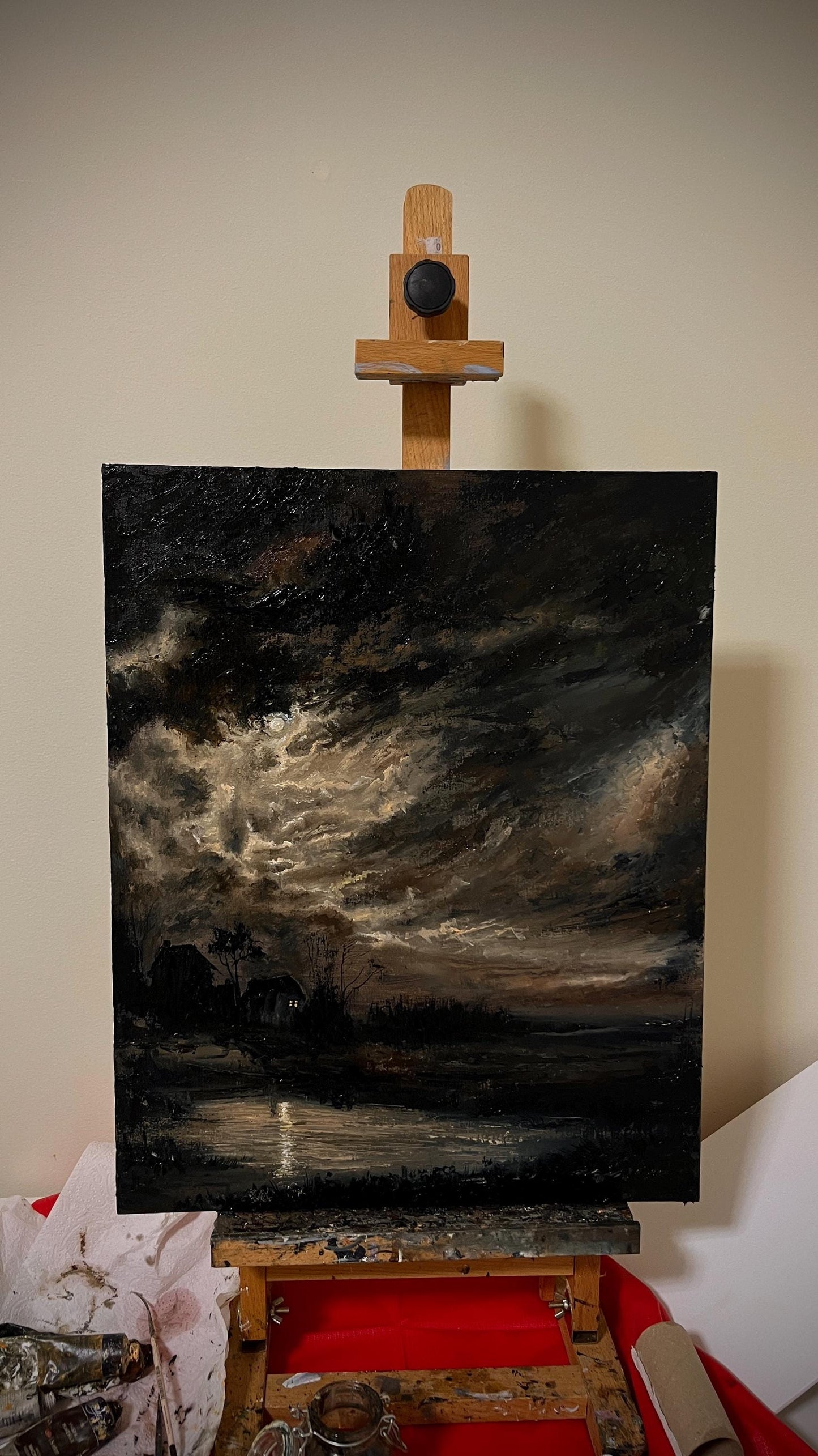 Nocturne - Original Oil Painting on Canvas 16x20 inch