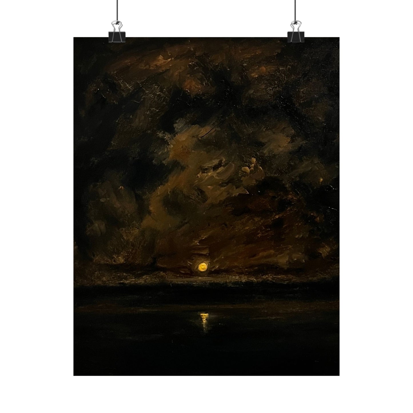 Moody Sunset Matte Vertical Posters, Dark Atmosphere Art Print, Wall Decor for Home, Gift for Art Lovers, Cozy Room Aesthetic, Unique Art
