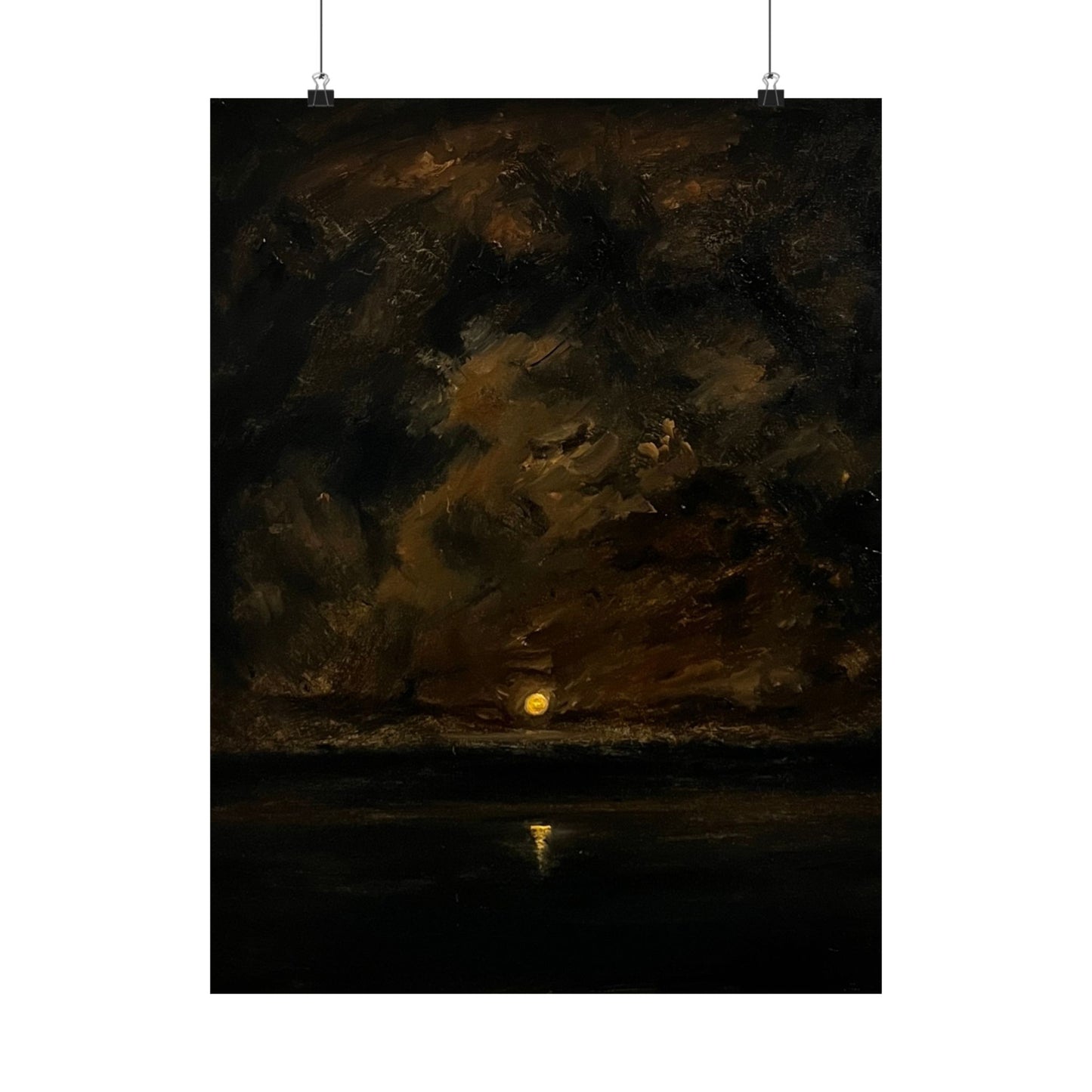 Moody Sunset Matte Vertical Posters, Dark Atmosphere Art Print, Wall Decor for Home, Gift for Art Lovers, Cozy Room Aesthetic, Unique Art