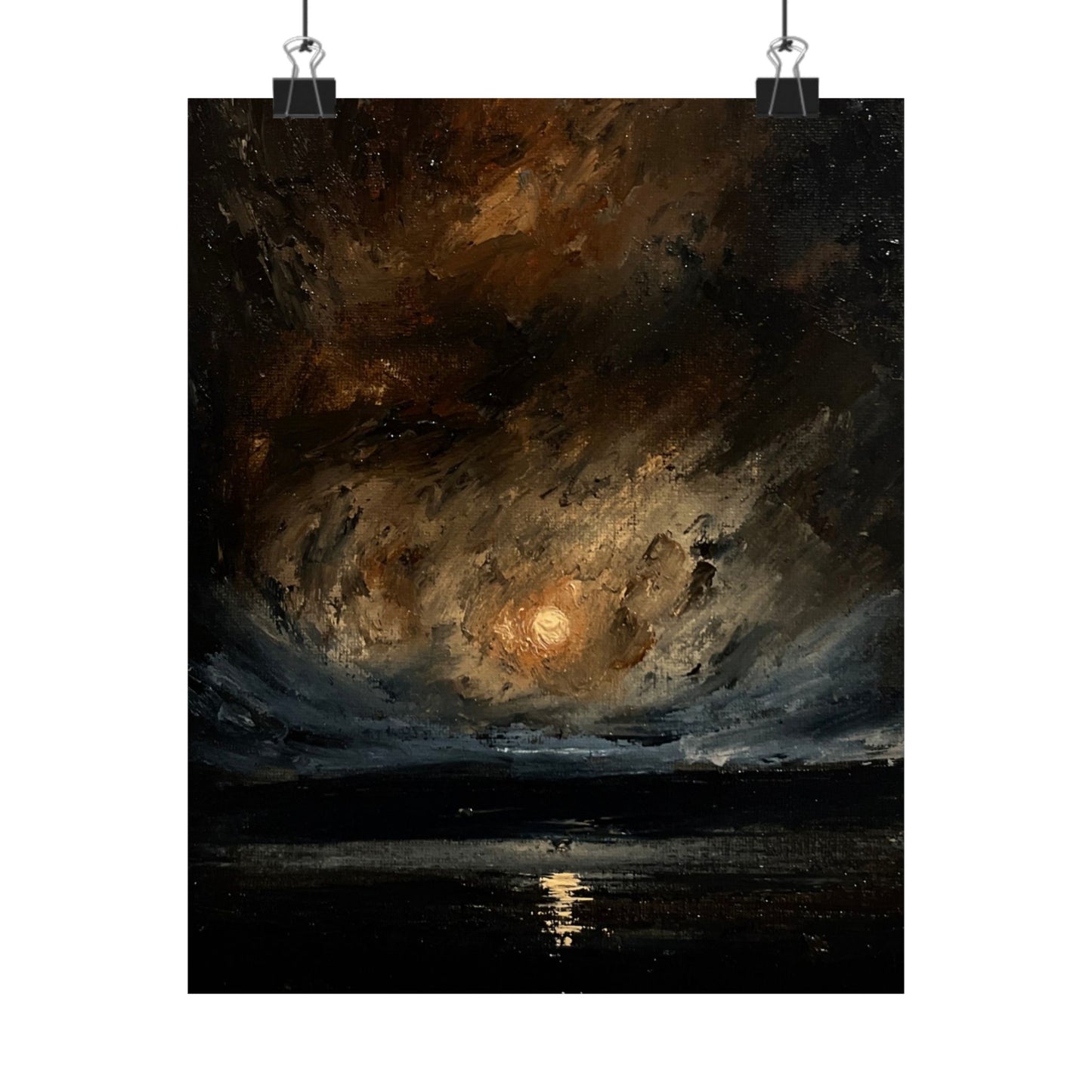 Serene Moon  - Matte Vertical paper print