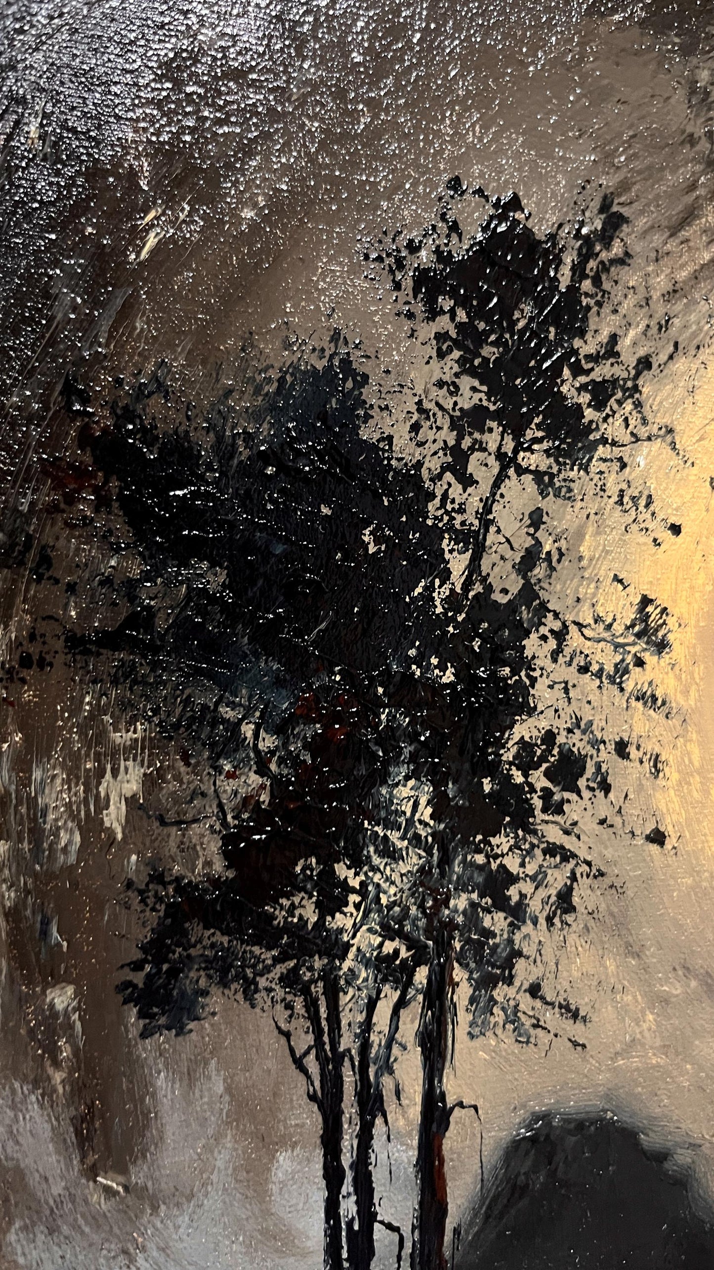 Lunar Reverie – Original Gothic Oil Painting 8x12 inch