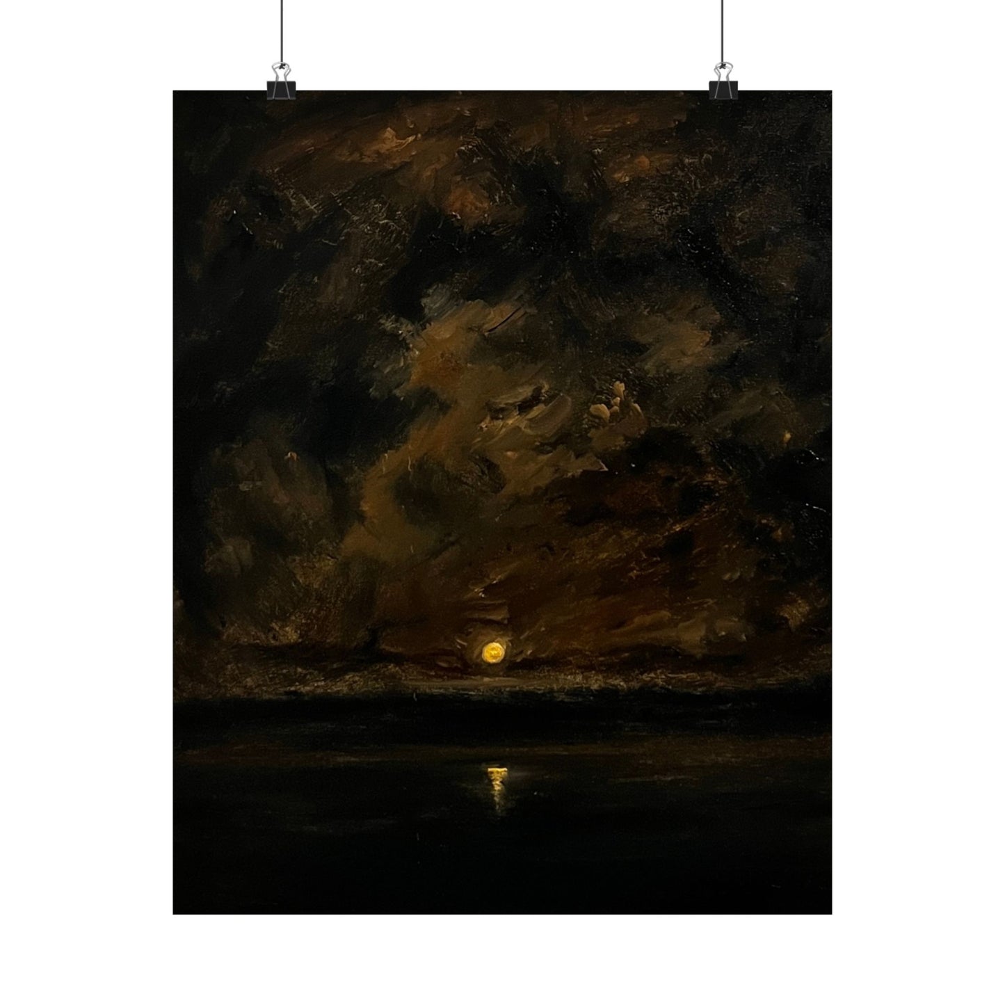 Moody Sunset Matte Vertical Posters, Dark Atmosphere Art Print, Wall Decor for Home, Gift for Art Lovers, Cozy Room Aesthetic, Unique Art