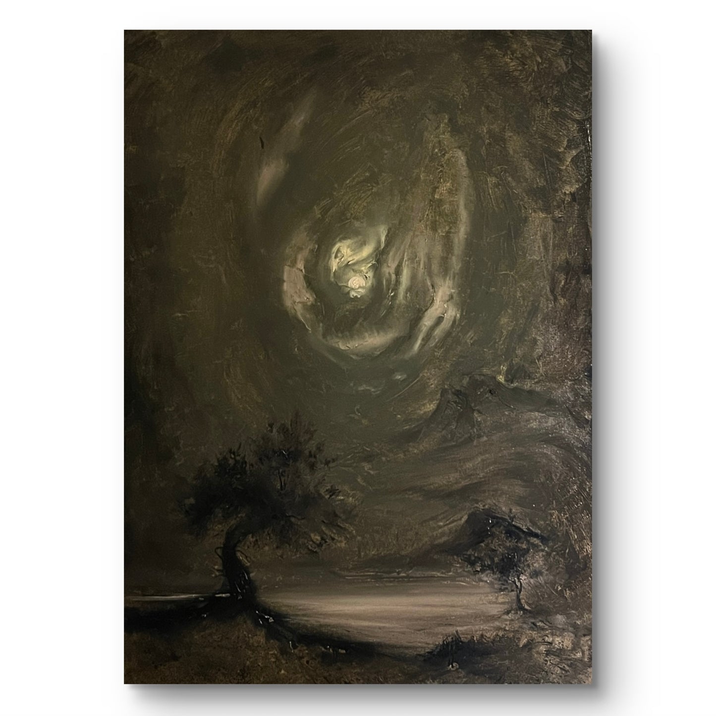 Embrace of the Moon — Original Large Oil Painting 28x40 inches