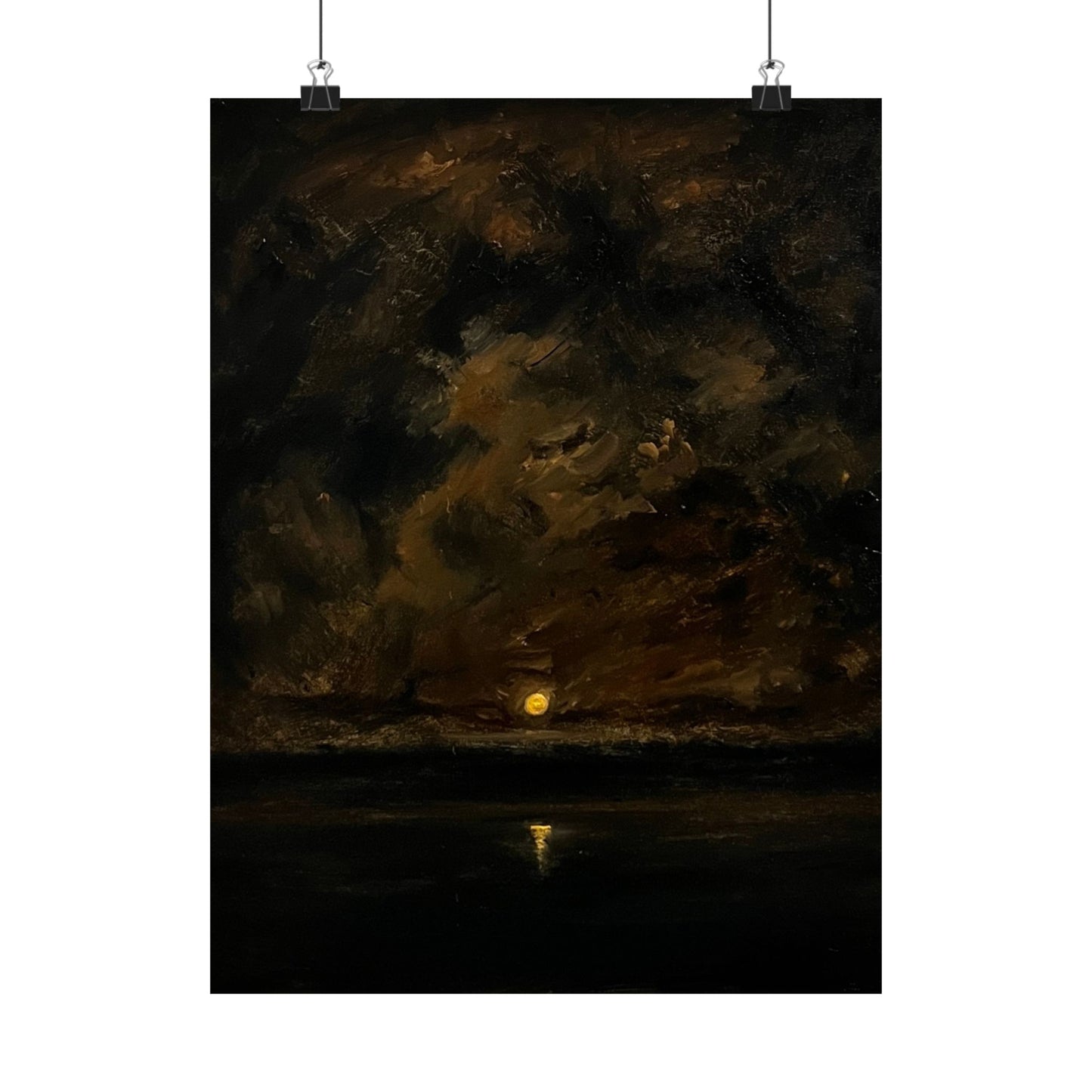 Moody Sunset Matte Vertical Posters, Dark Atmosphere Art Print, Wall Decor for Home, Gift for Art Lovers, Cozy Room Aesthetic, Unique Art