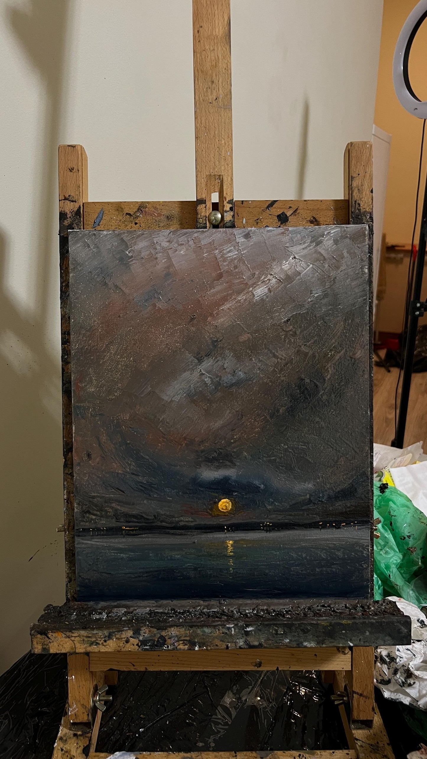Promenade - Calming landscape Original oil painting on canvas