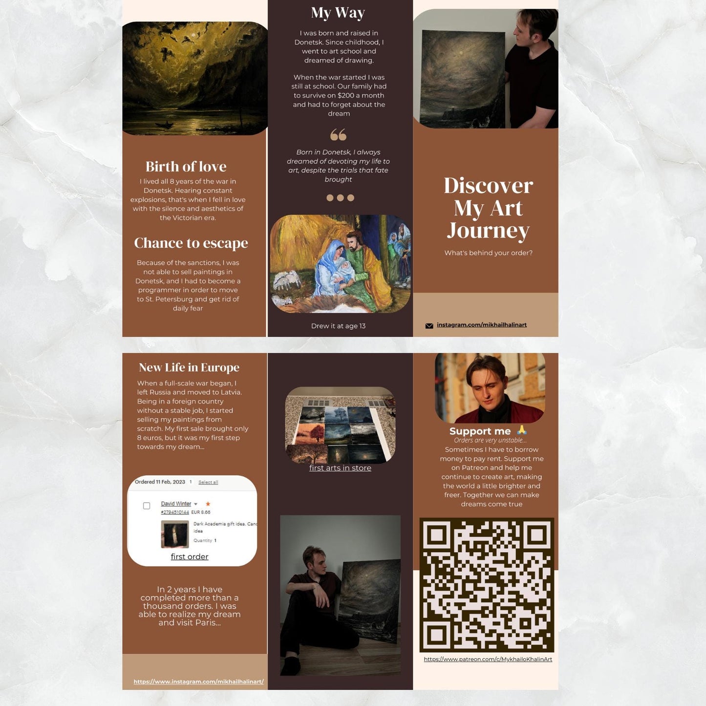 Original Oil Painting: Dark Romantic Nocturne Landscape - 20x20 cm