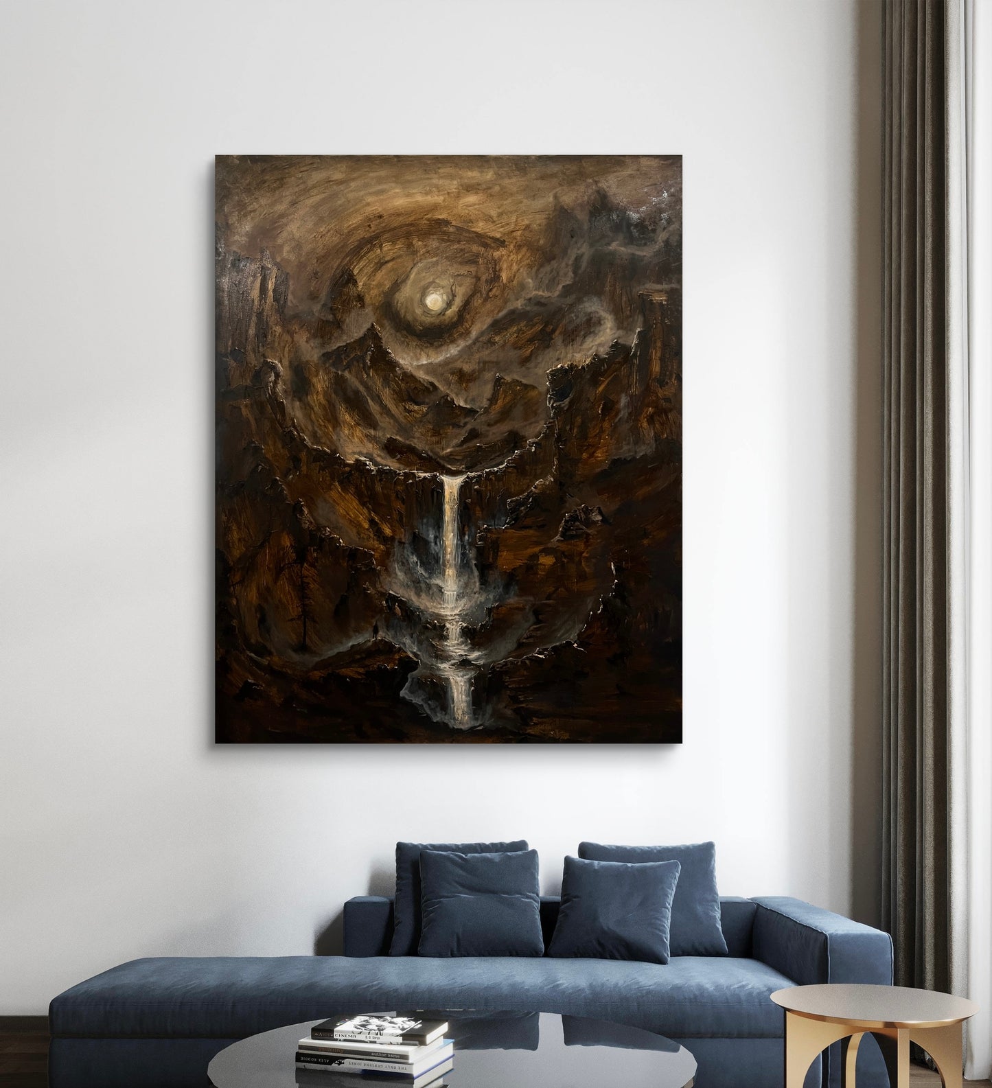 The Throne of Silence - Original Oil Painting 48X55 inches + two framed mini painting