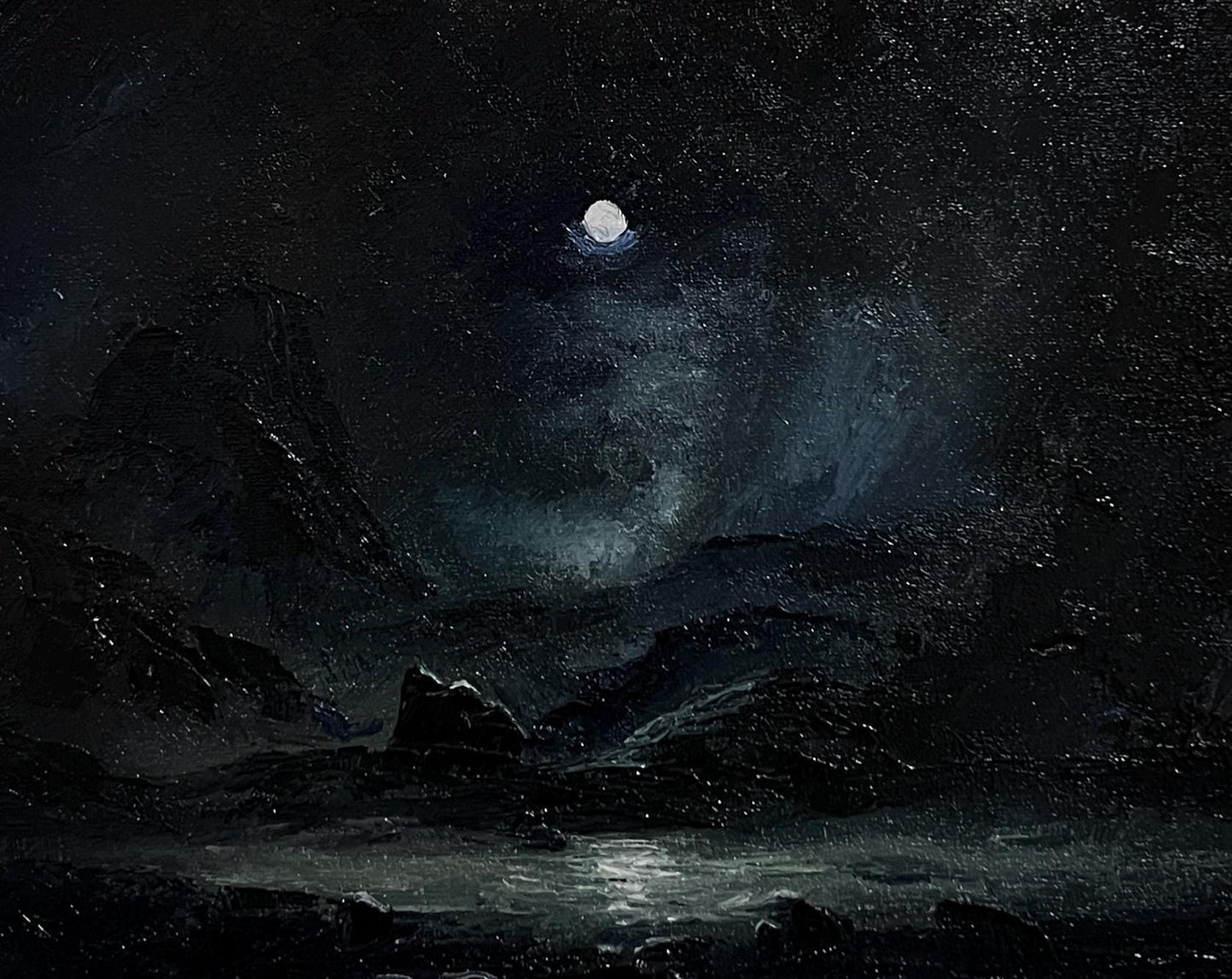 Nocturne of the Forgotten Vale - Original Oil Painting