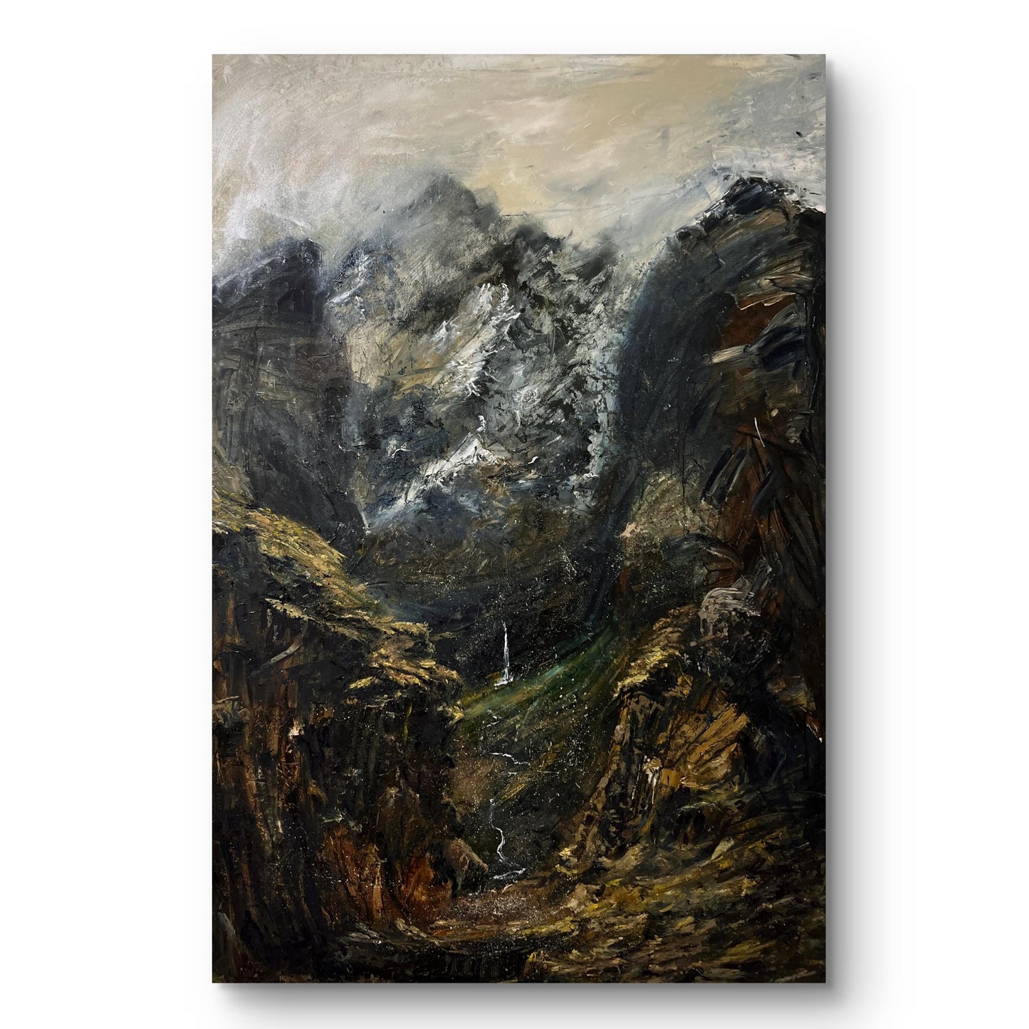 "Whispers of the Valley" - Large Mountain Valley Oil Painting(47x32 inch)