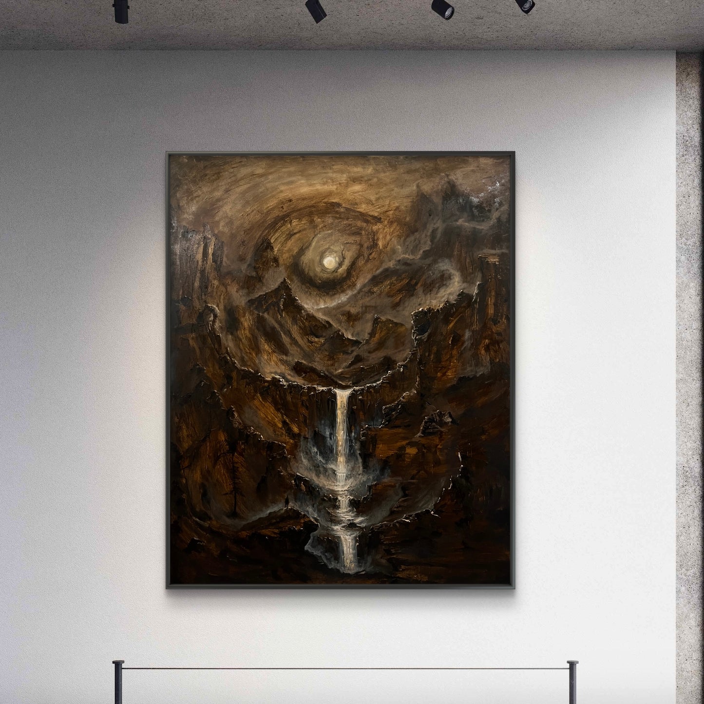 The Throne of Silence - Original Oil Painting 48X55 inches + two framed mini painting
