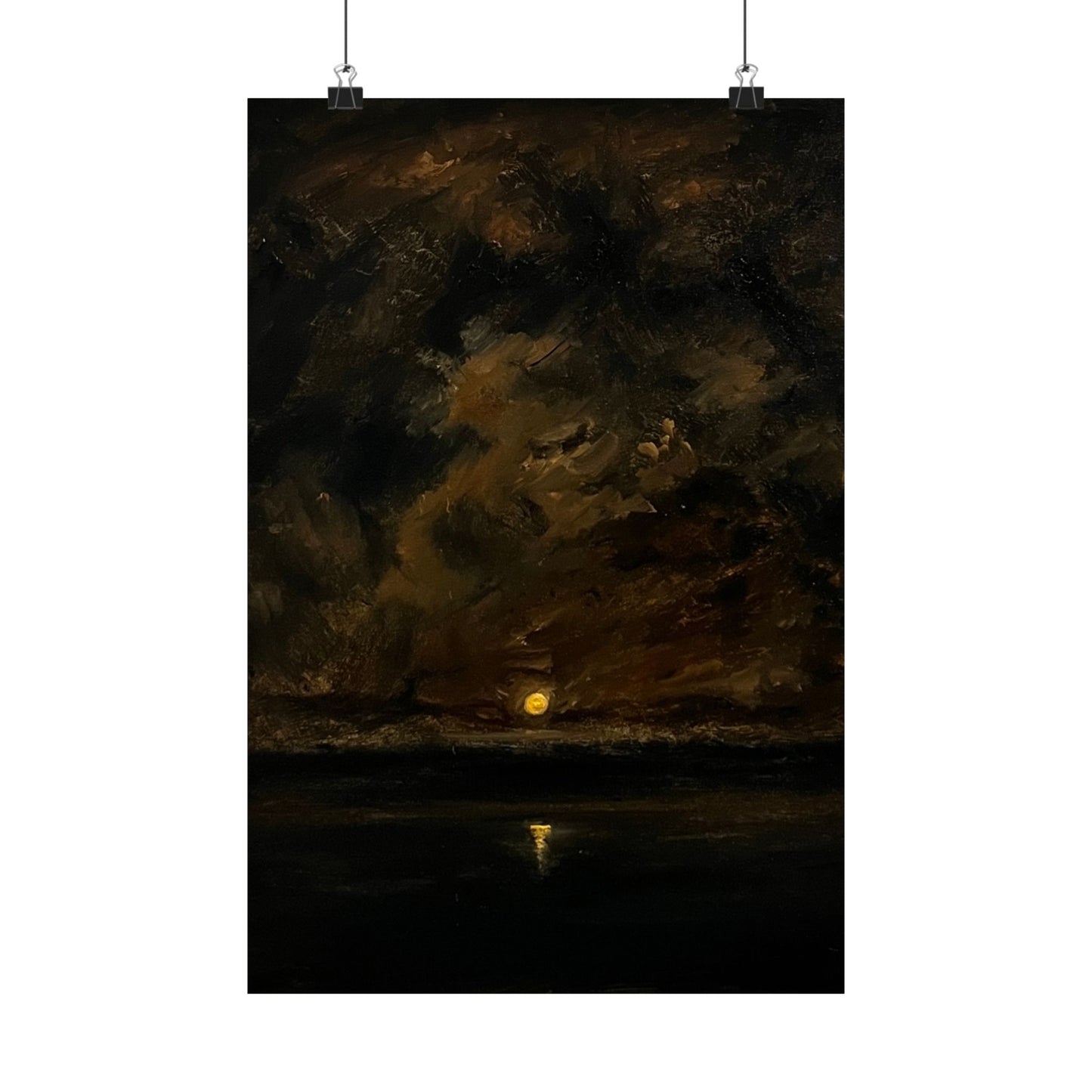 Moody Sunset Matte Vertical Posters, Dark Atmosphere Art Print, Wall Decor for Home, Gift for Art Lovers, Cozy Room Aesthetic, Unique Art