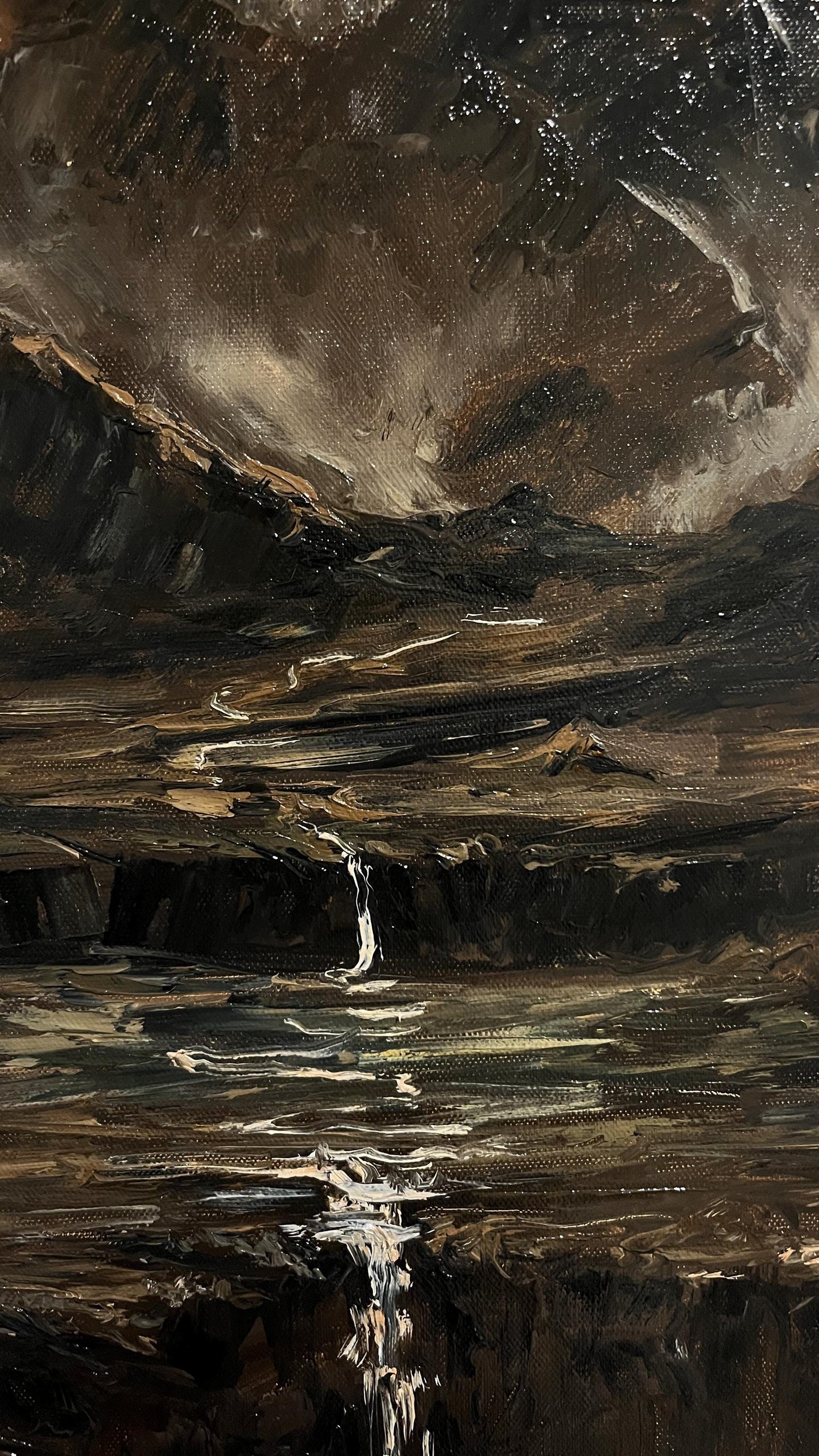 MADE to ORDER: Large Moonlit Valley Gothic Oil Painting (32x48 inch)