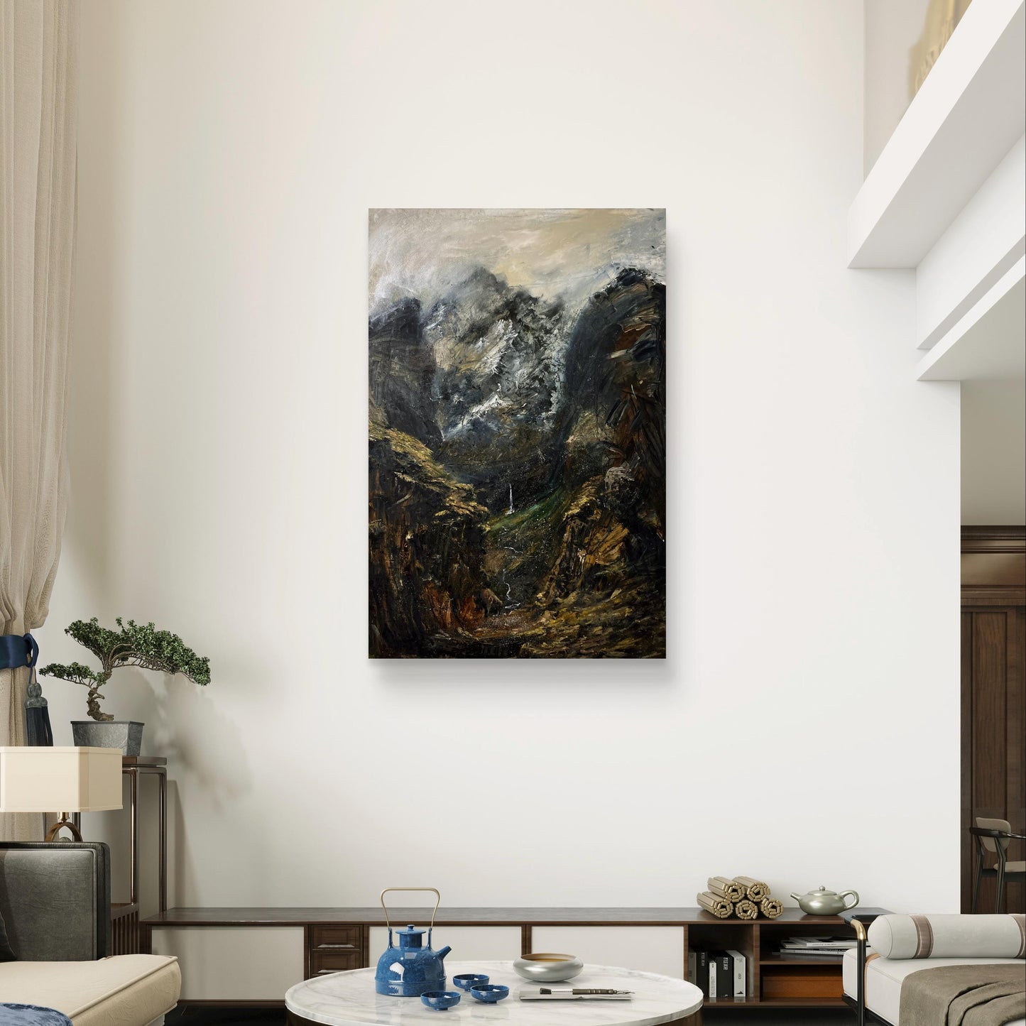 "Whispers of the Valley" - Large Mountain Valley Oil Painting(47x32 inch)