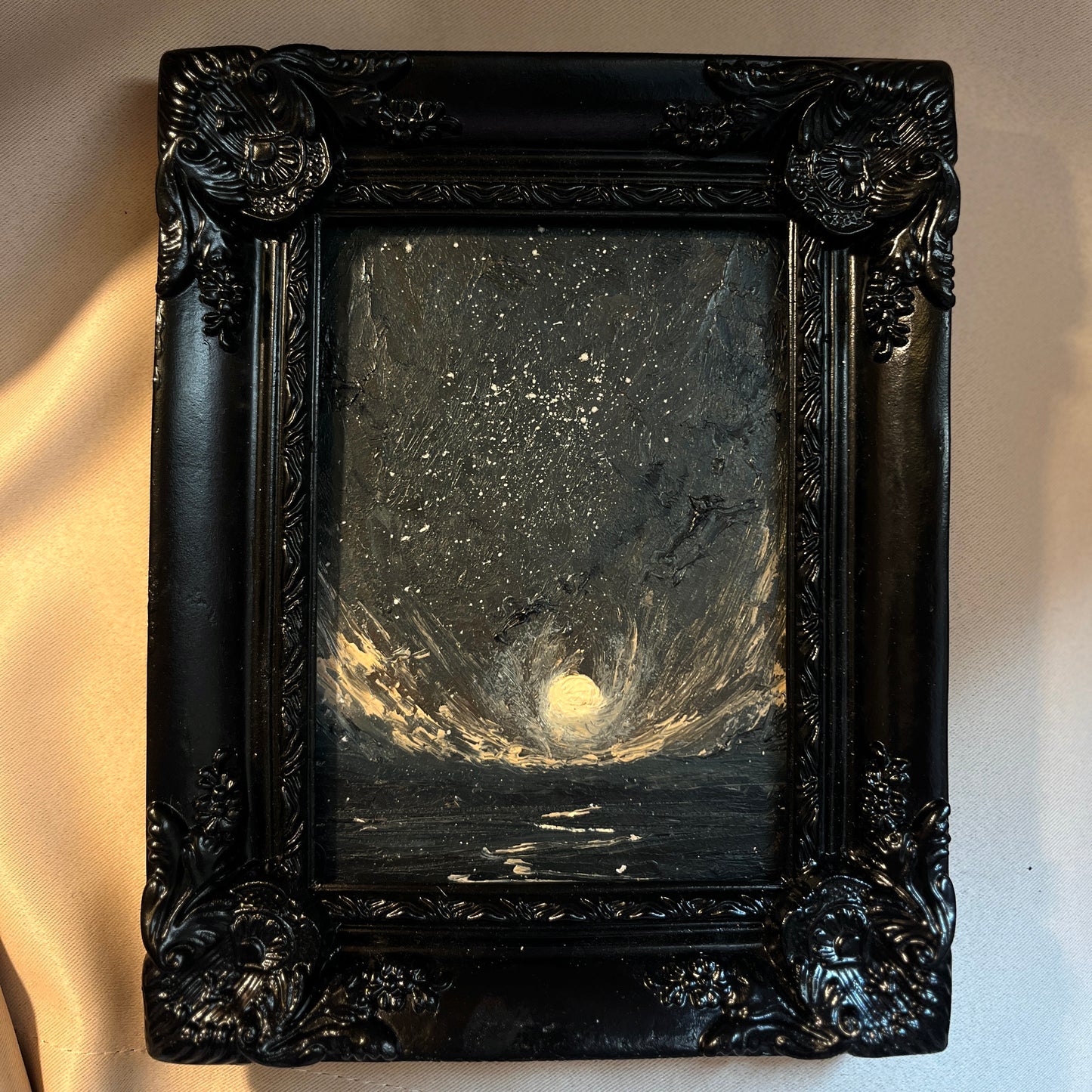Framed Canyon Original Oil Painting 5x7 inch 
