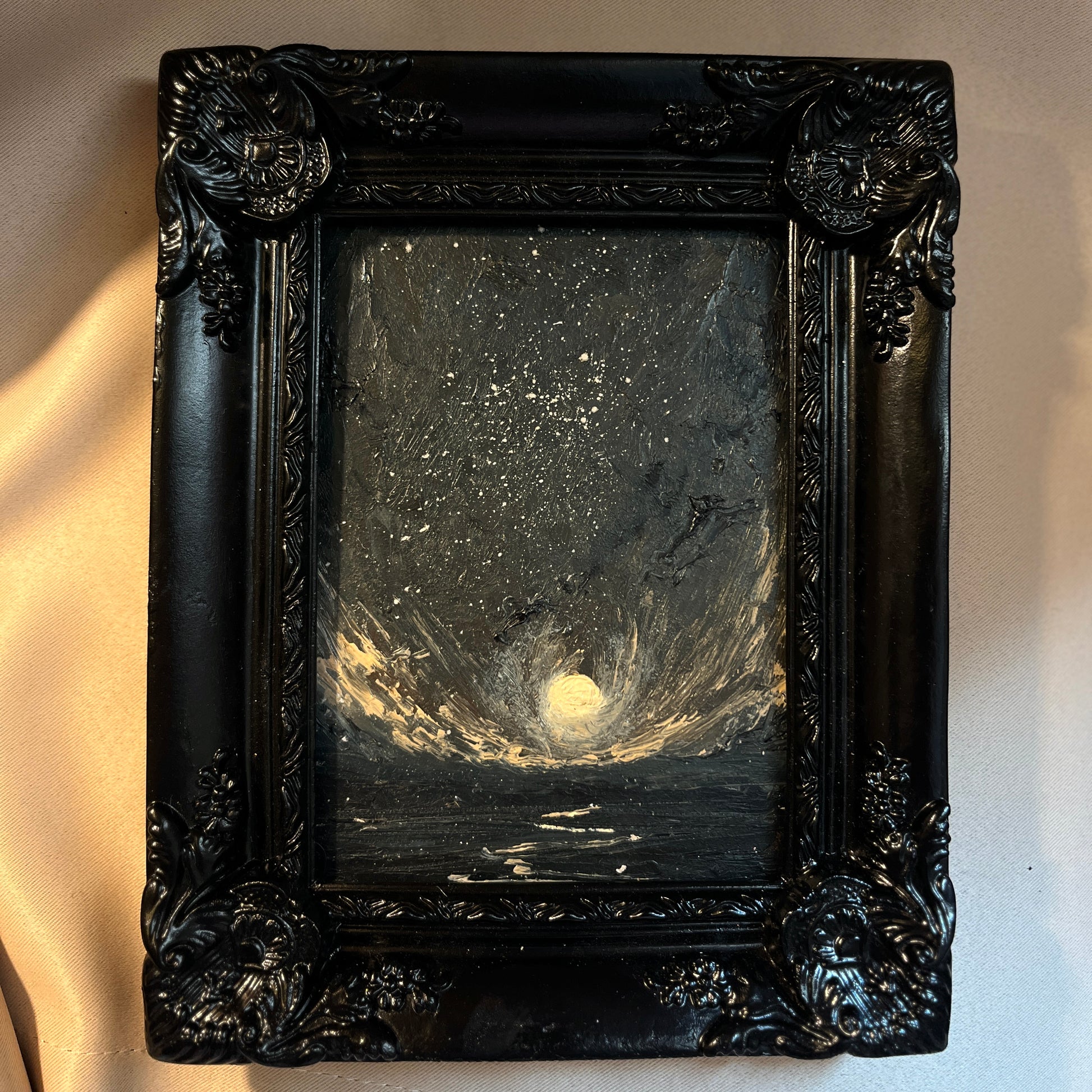 Framed Canyon Original Oil Painting 5x7 inch 