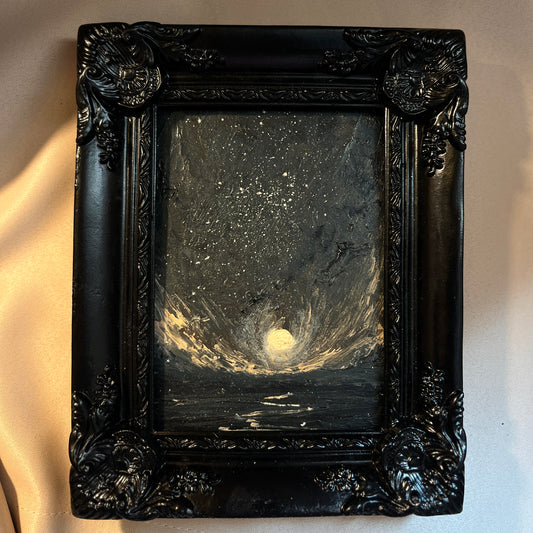 Framed Canyon Original Oil Painting 5x7 inch 