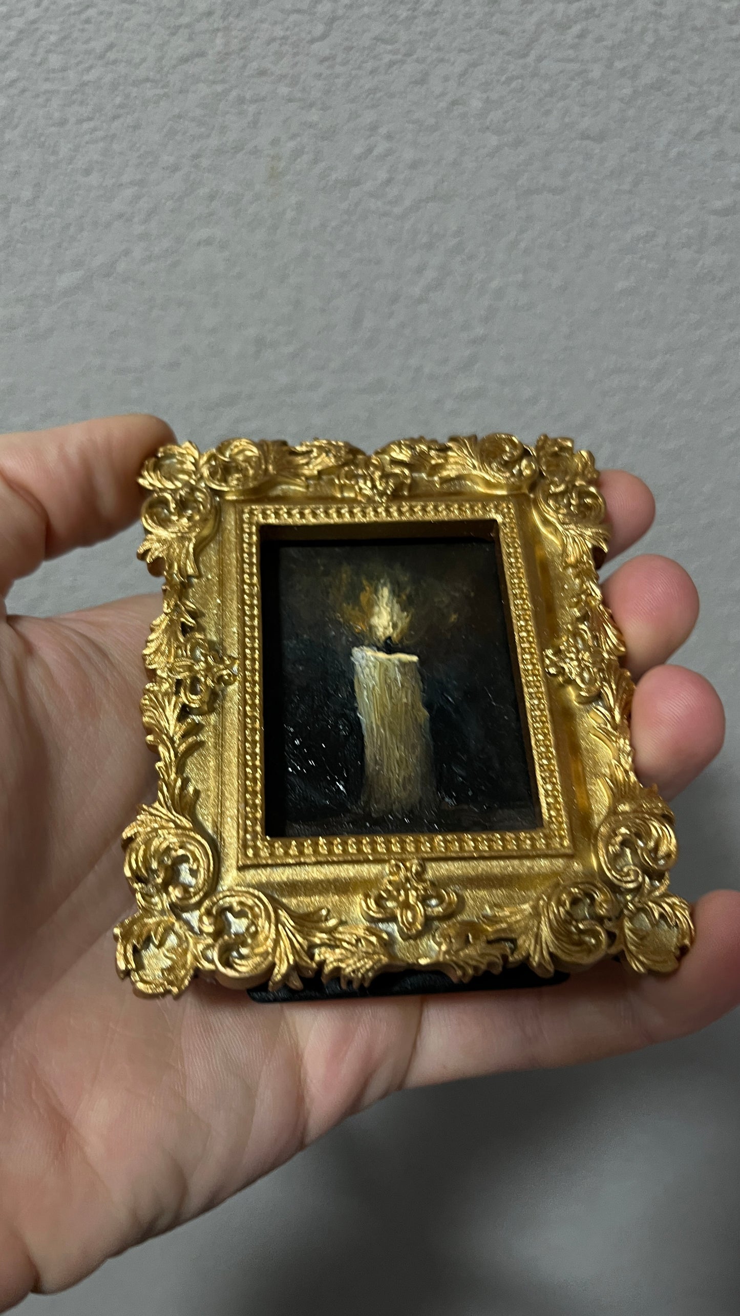 Gold Candle  - Framed Original Painting