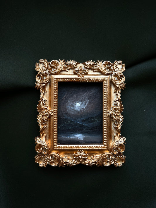 The Midnight Journey — Original Framed Mini Oil Painting