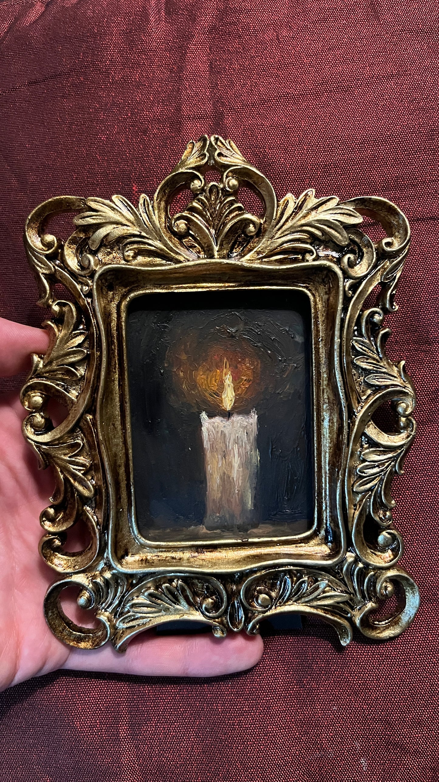Quiet happiness - Framed Original Painting | Can be hung on the wall