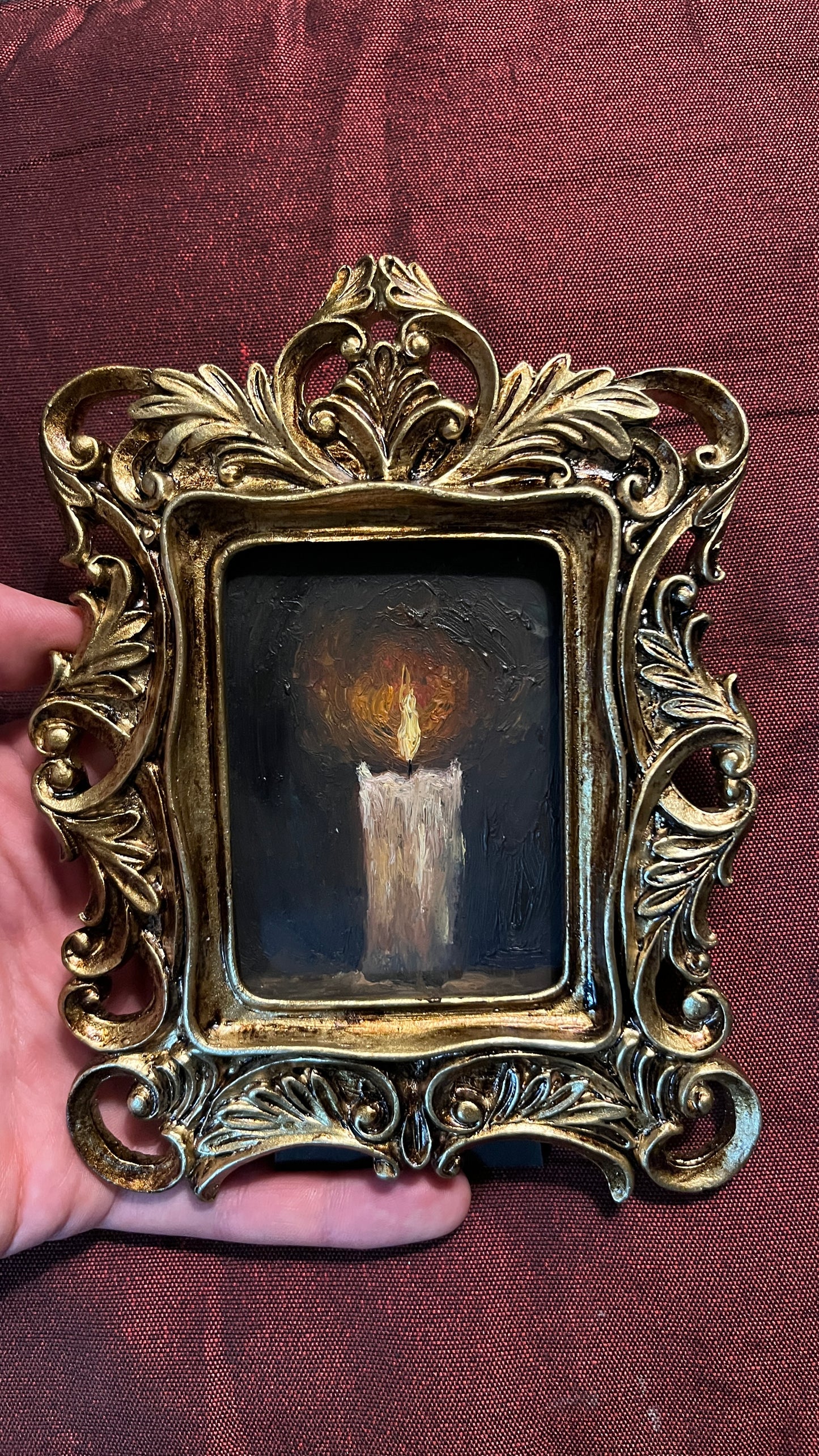 Quiet happiness - Framed Original Painting | Can be hung on the wall