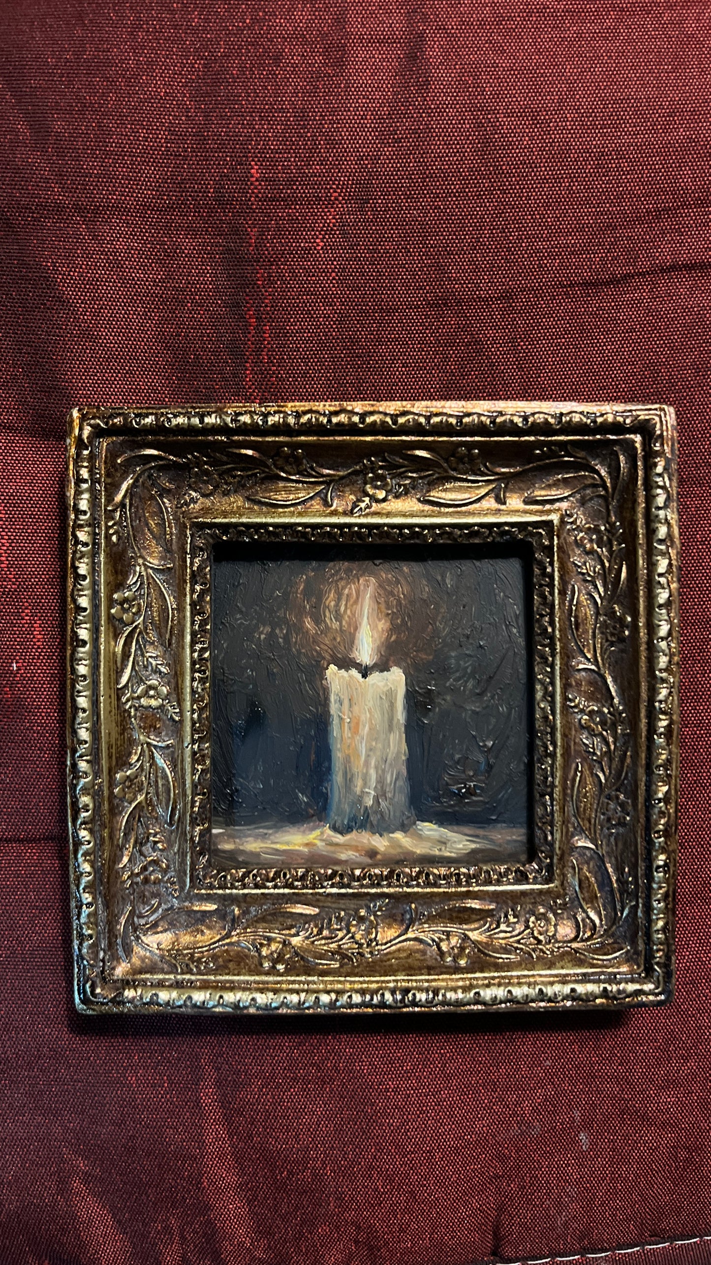 Silence of happiness - Framed Original Painting | Can be hung on the wall