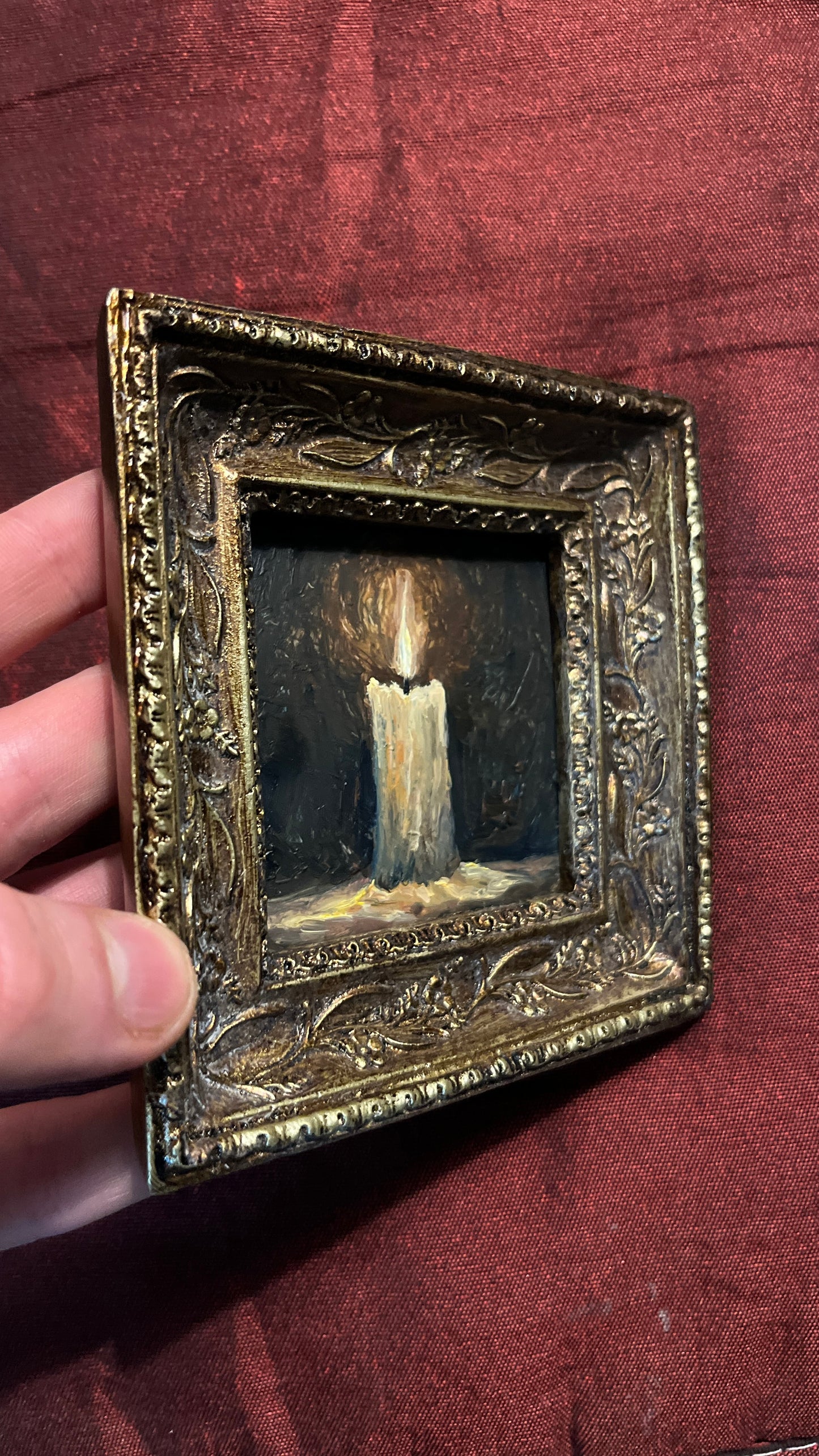 Silence of happiness - Framed Original Painting | Can be hung on the wall