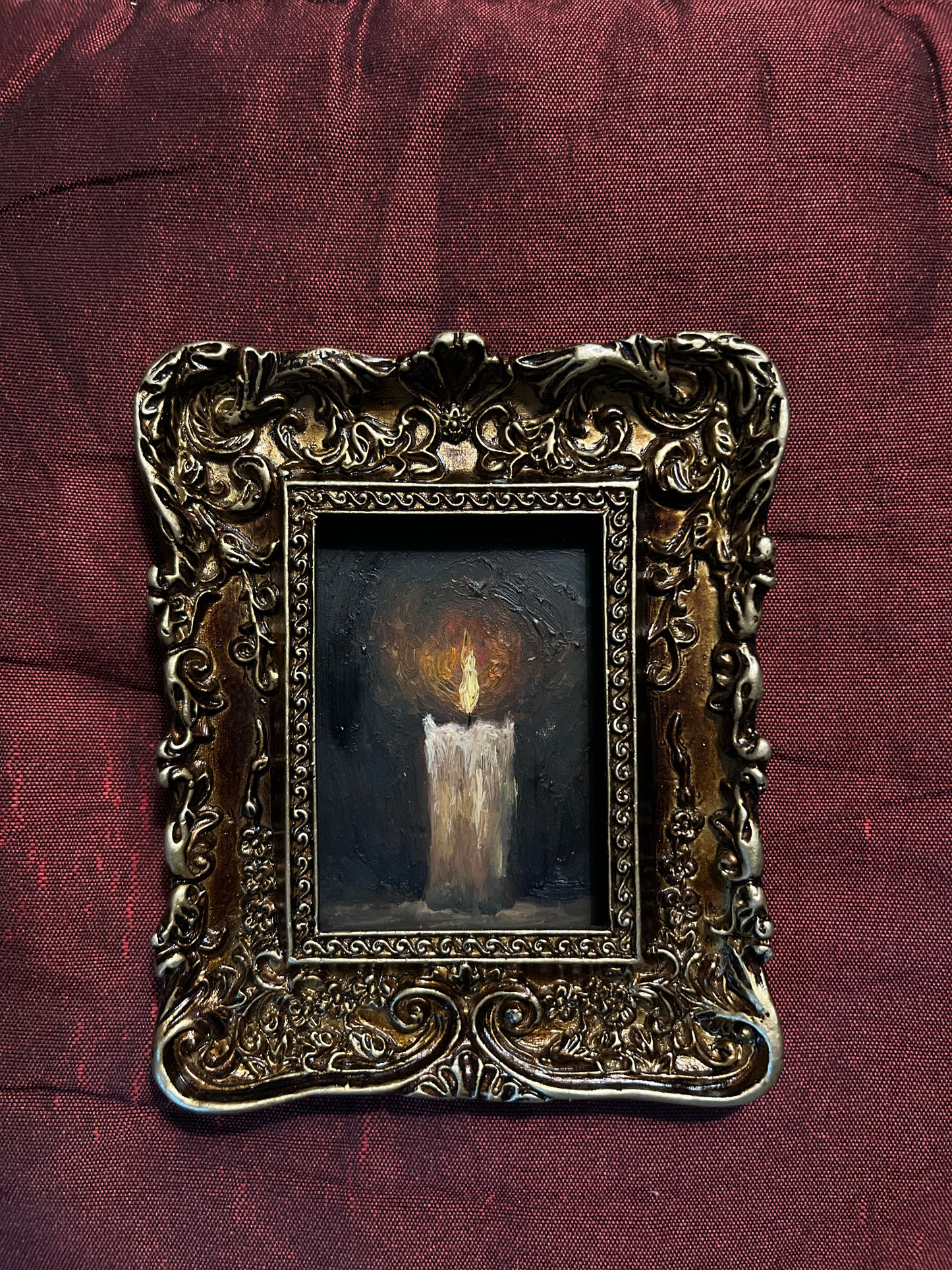 Quiet happiness - Framed Original Painting | Can be hung on the wall