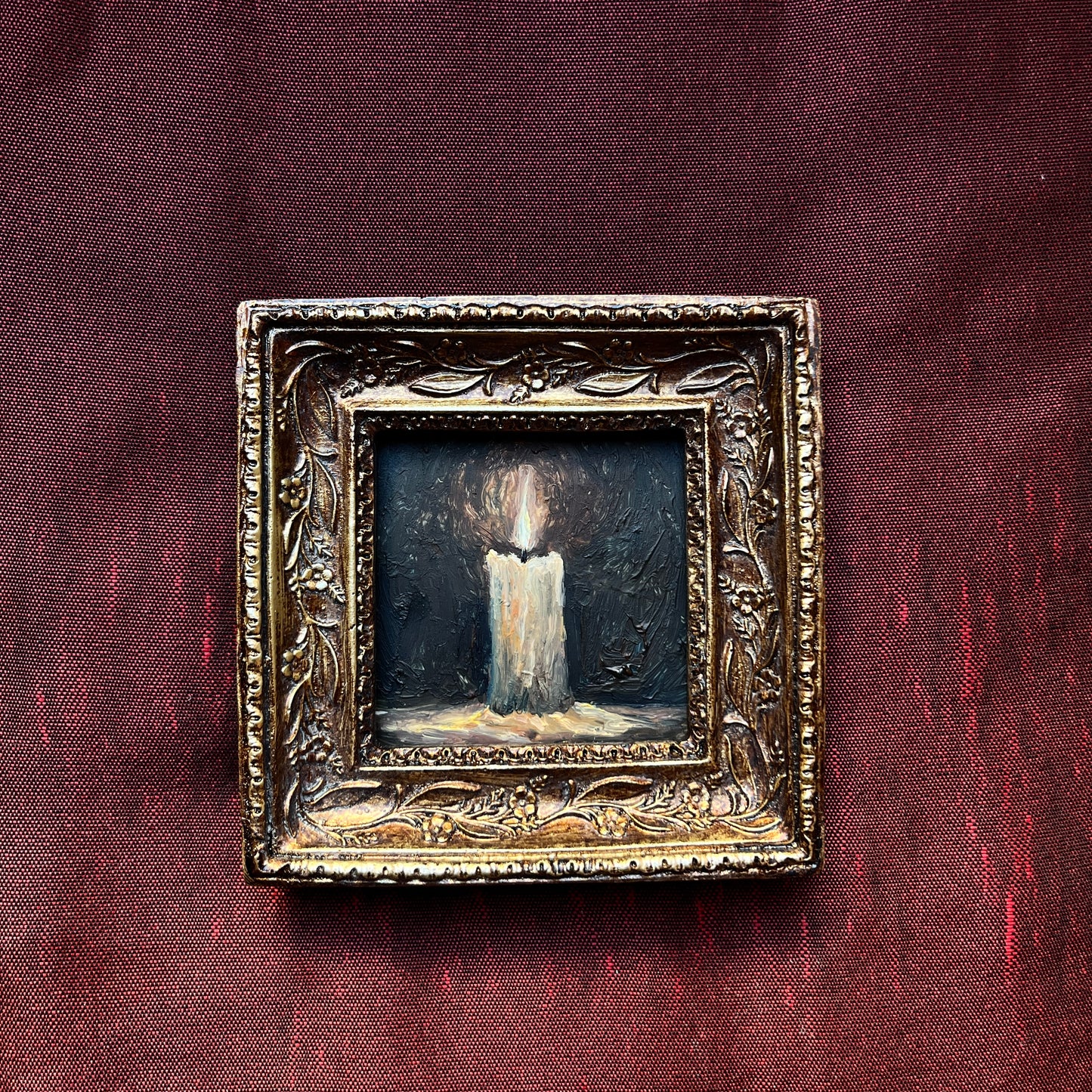 Silence of happiness - Framed Original Painting | Can be hung on the wall