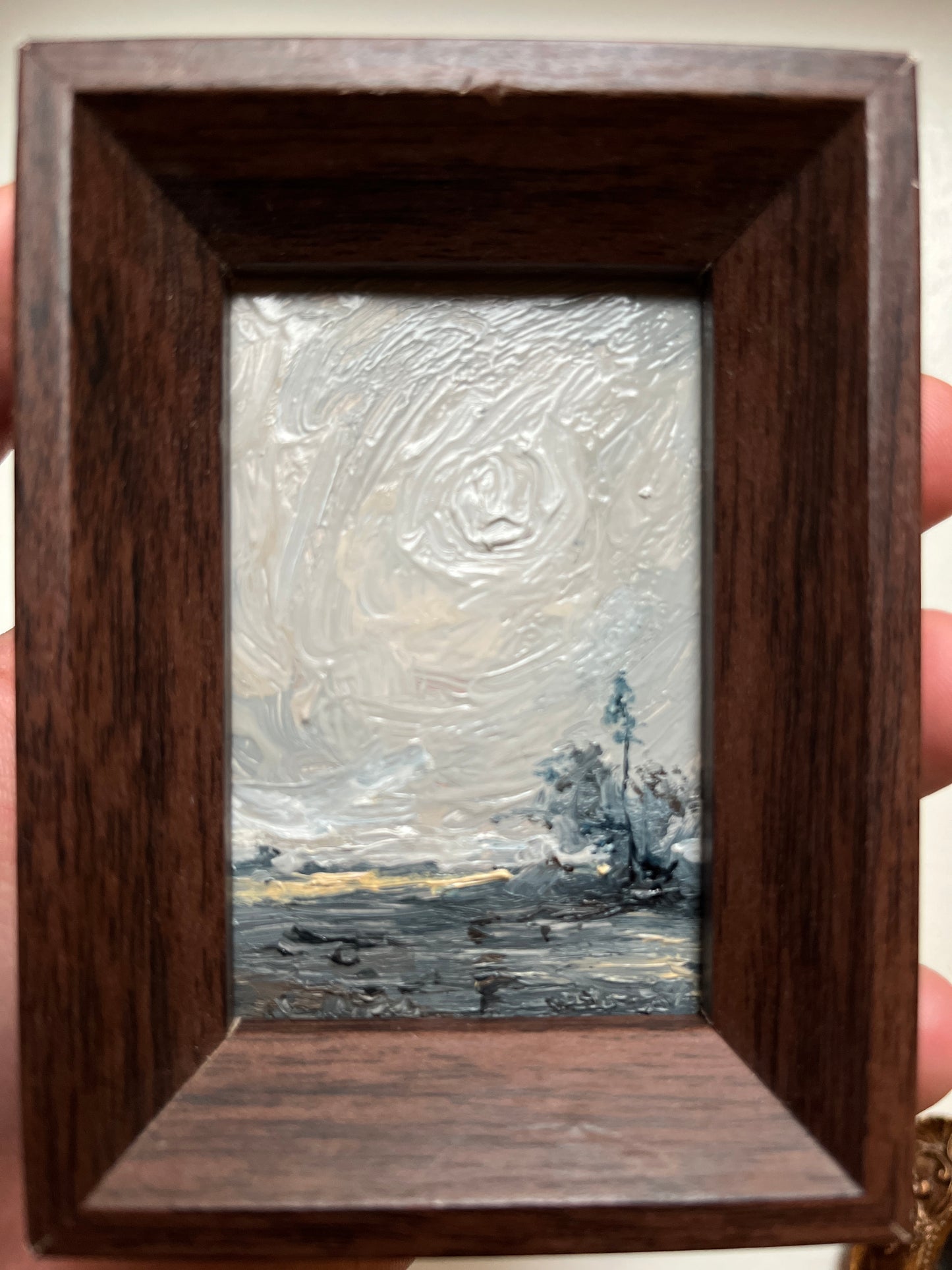 The tenderness of dew – Original Miniature painting (Only for shelf)