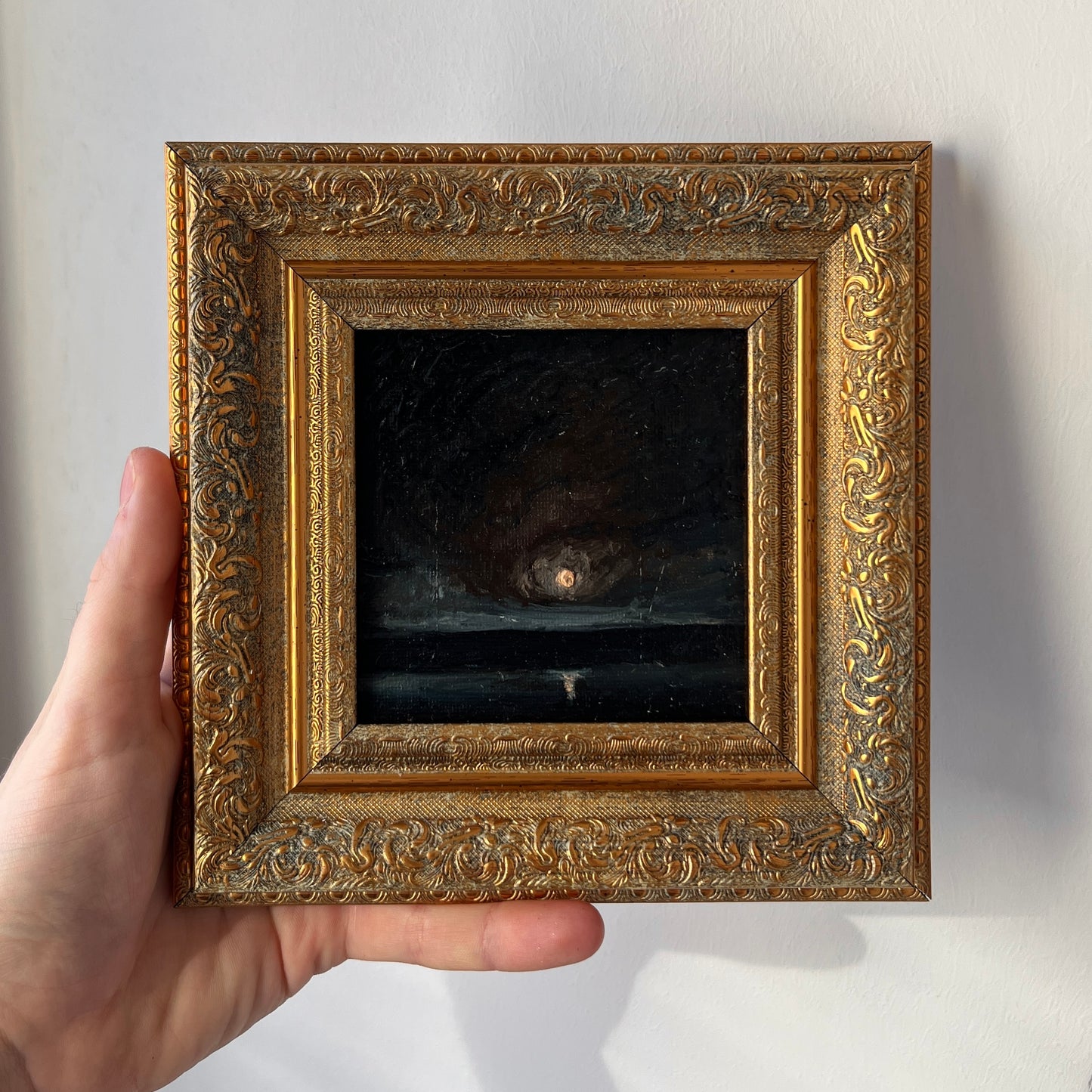 The mortification of the night - Framed Original Painting | Can be hung on the wall