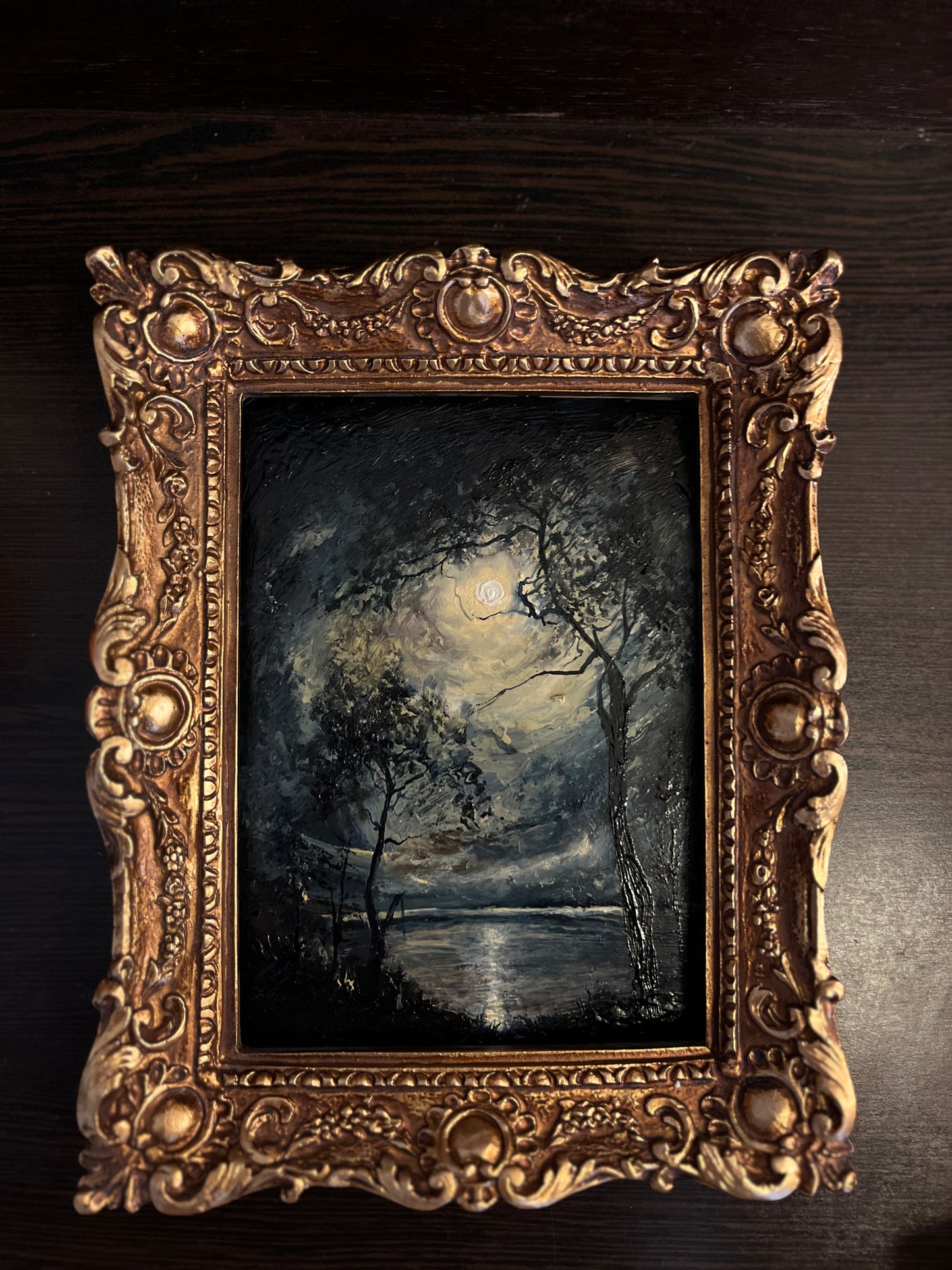 Nocturne  - Framed Original Painting | Can be hung on the wall
