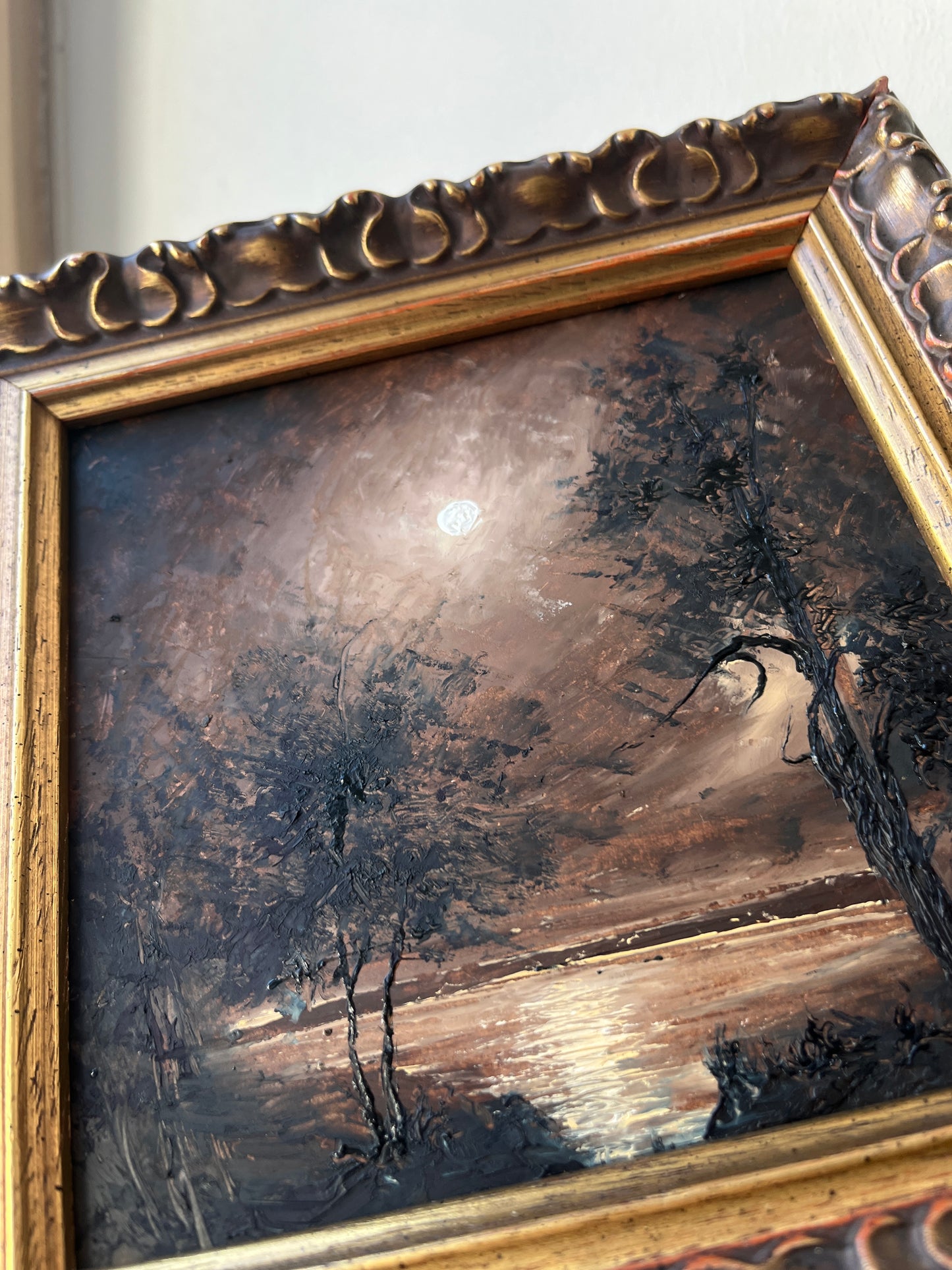Road into the unknown - Framed 6x6 Original Painting | Can be hung on the wall