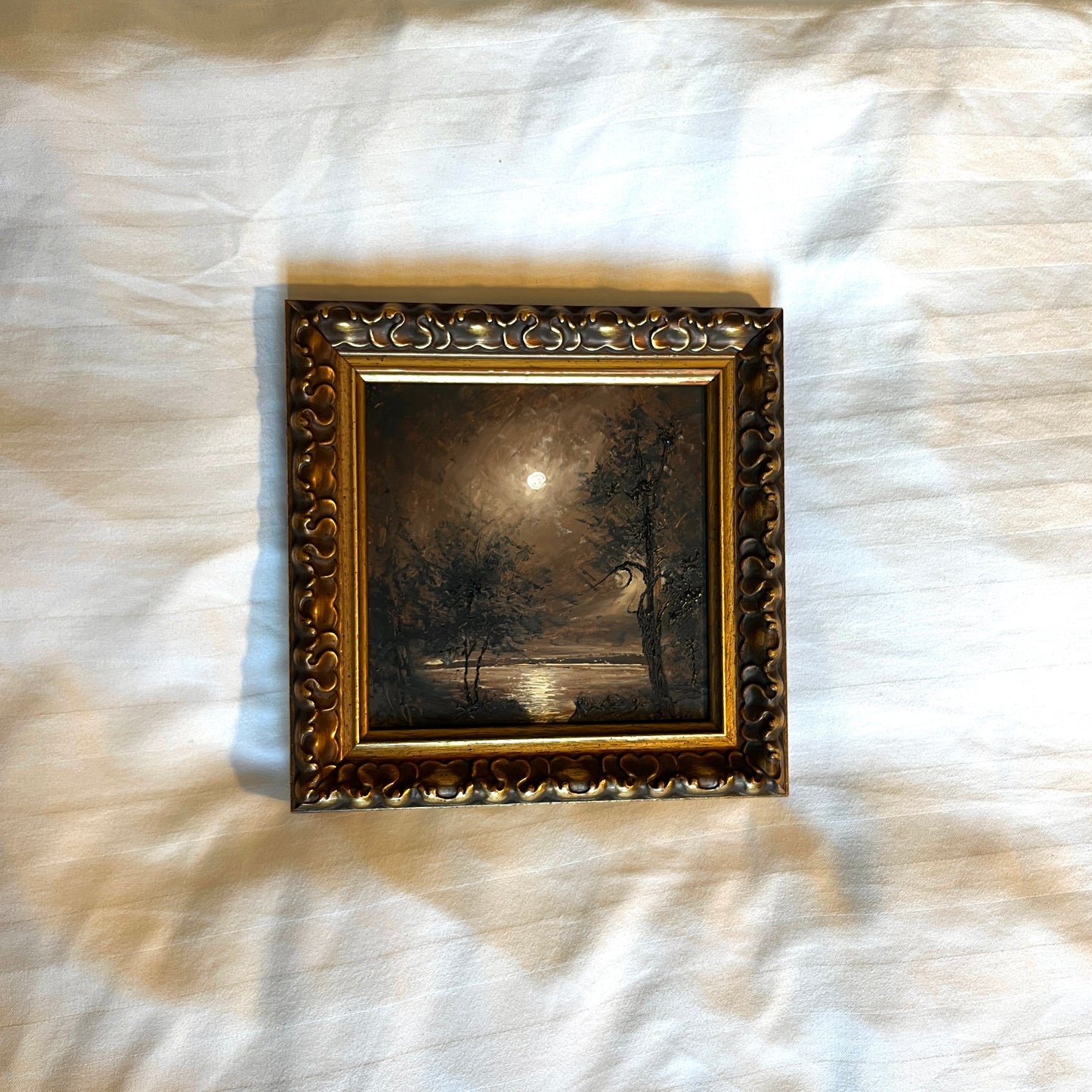 Road into the unknown - Framed 6x6 Original Painting | Can be hung on the wall