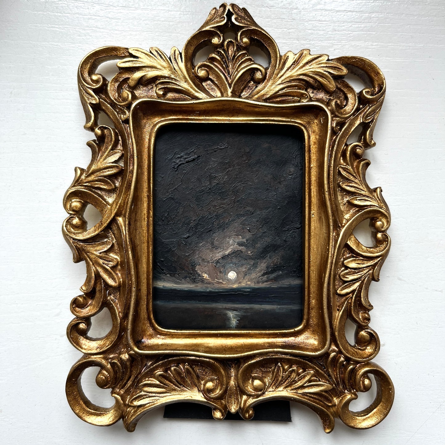 Moon Framed Original oil Painting | Can be hung on the wall