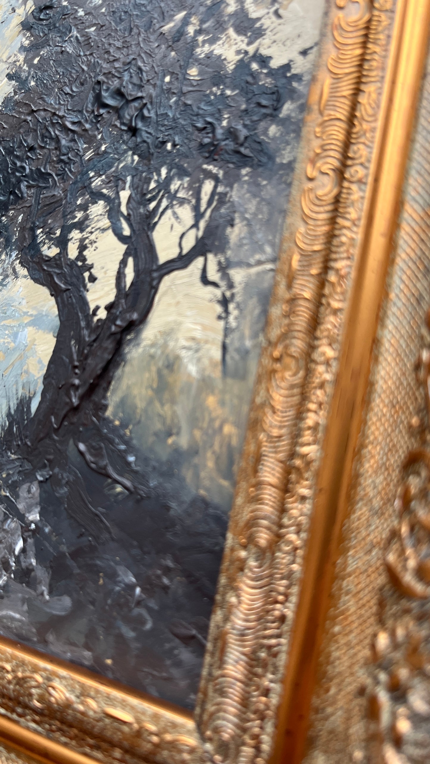 Oak tree forest Landscape - Original Oil Painting