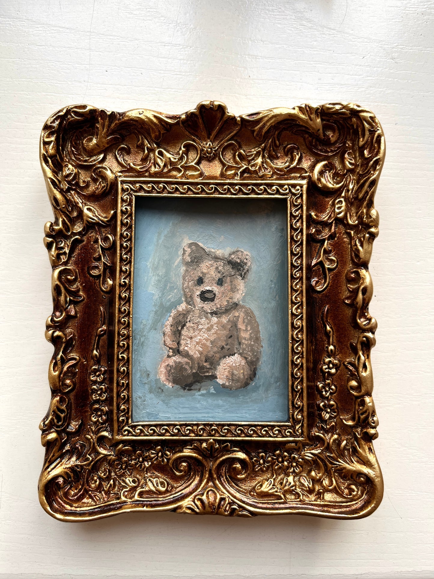 Teddy Bear  - Framed Original Painting
