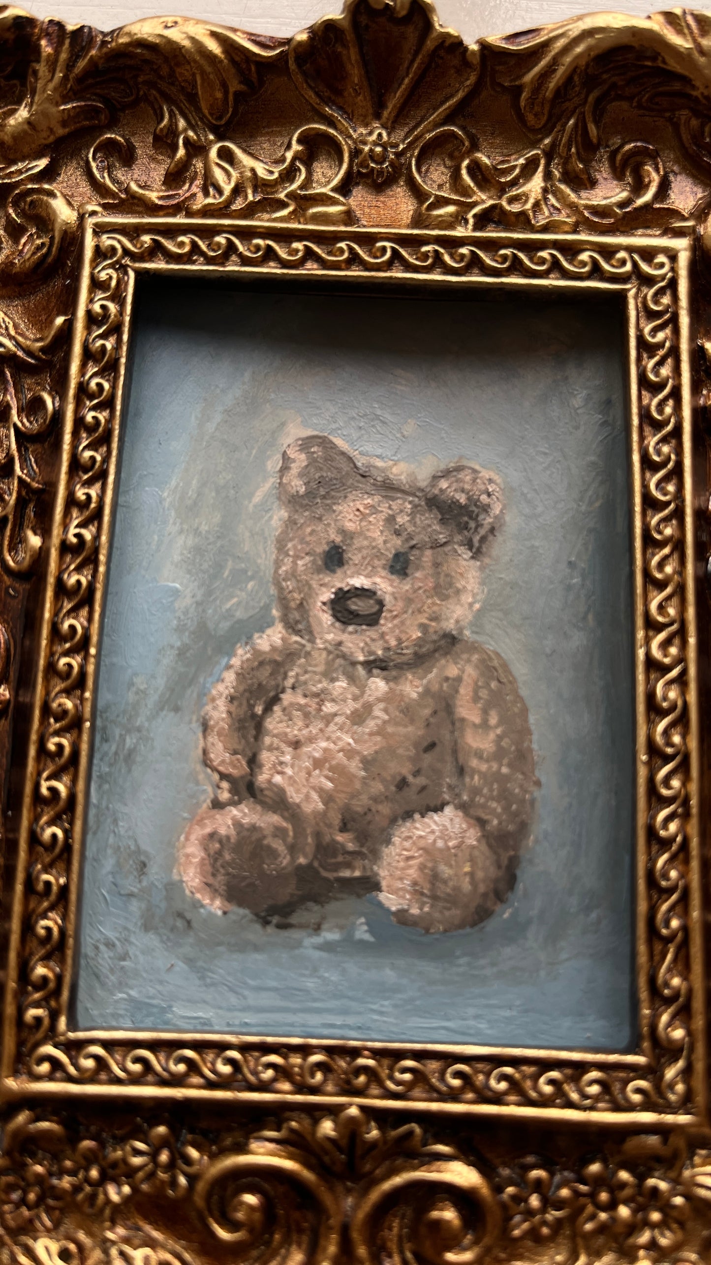 Teddy Bear  - Framed Original Painting