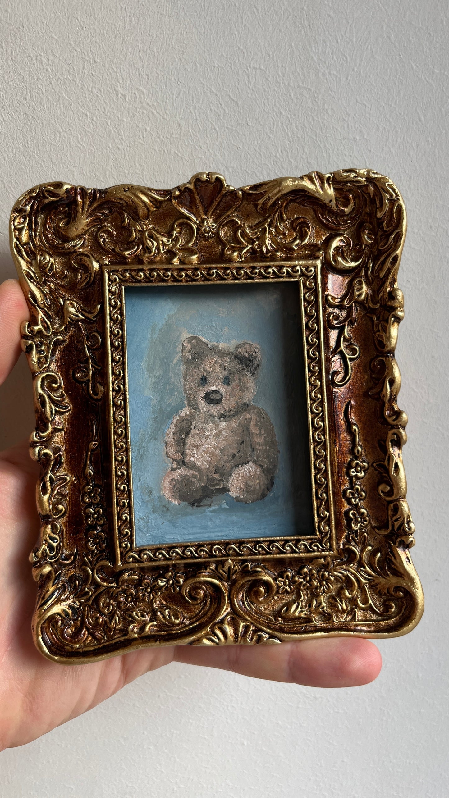 Teddy Bear  - Framed Original Painting